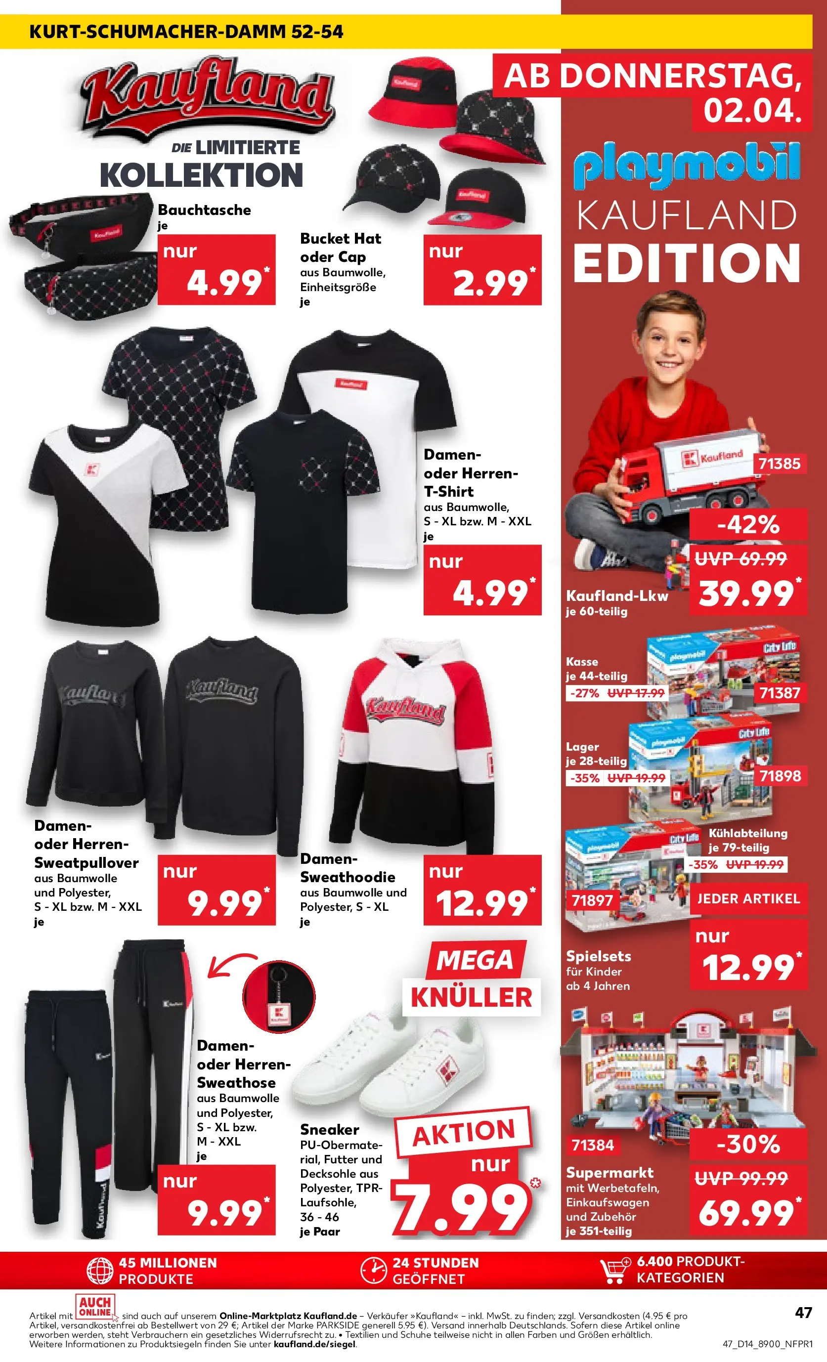 Prospekt Kaufland ab 02.04.2026 » Angebote Online zum Blättern | Seite: 47 | Produkte: Sweathose, T-Shirt, Hoodie