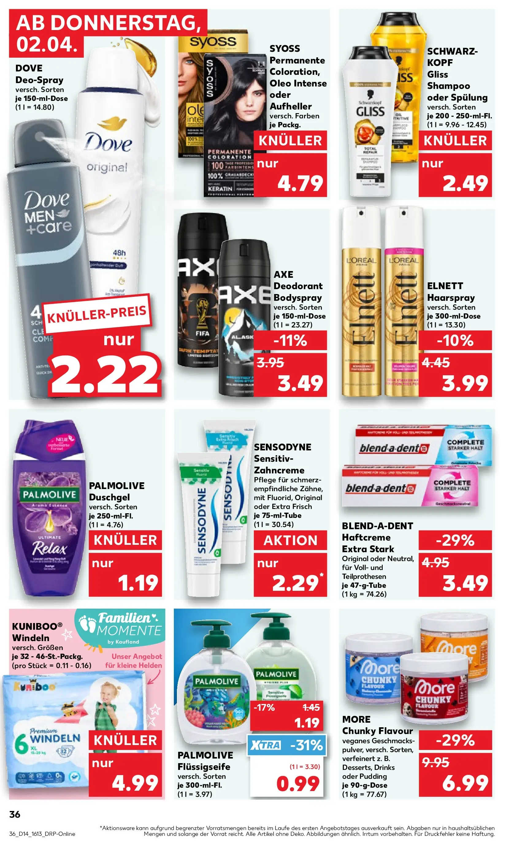 Prospekt Kaufland ab 30.03.2026 » Angebote Online zum Blättern | Seite: 50 | Produkte: Shampoo, Pudding, Duschgel, Deospray