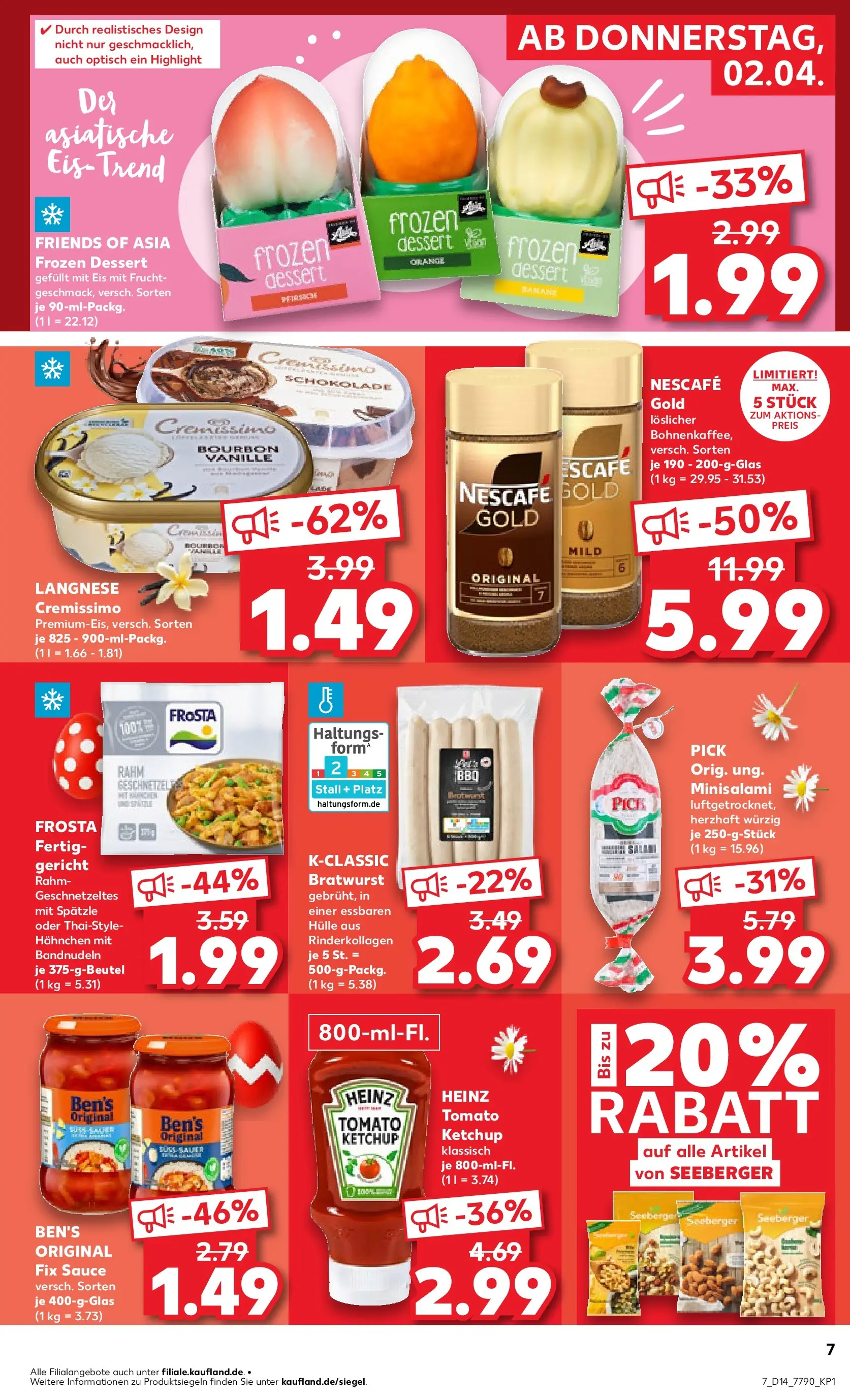 Prospekt Kaufland ab 30.03.2026 » Angebote Online zum Blättern | Seite: 21 | Produkte: Hülle, Schokolade, Salami, Ketchup
