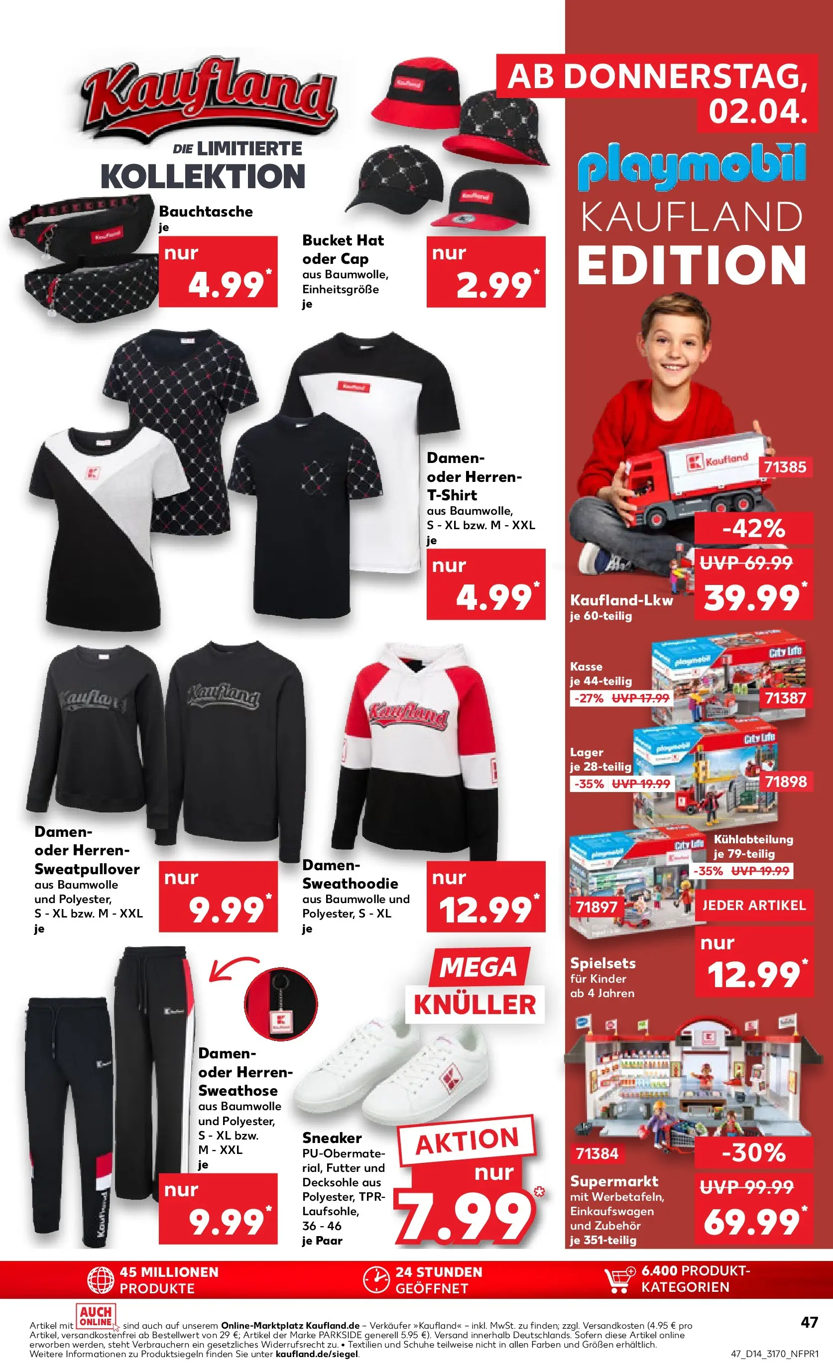 Prospekt Kaufland ab 29.03.2026 » Angebote und Werbung Online | Seite: 61 | Produkte: Sweathose, Sweatshirt, T-Shirt, Hoodie Prospekt Kaufland ab 29.03.2026 » Angebote Online zum Blättern | Seite: 61 | Produkte: Sweathose, Sweatshirt, T-Shirt, Hoodie