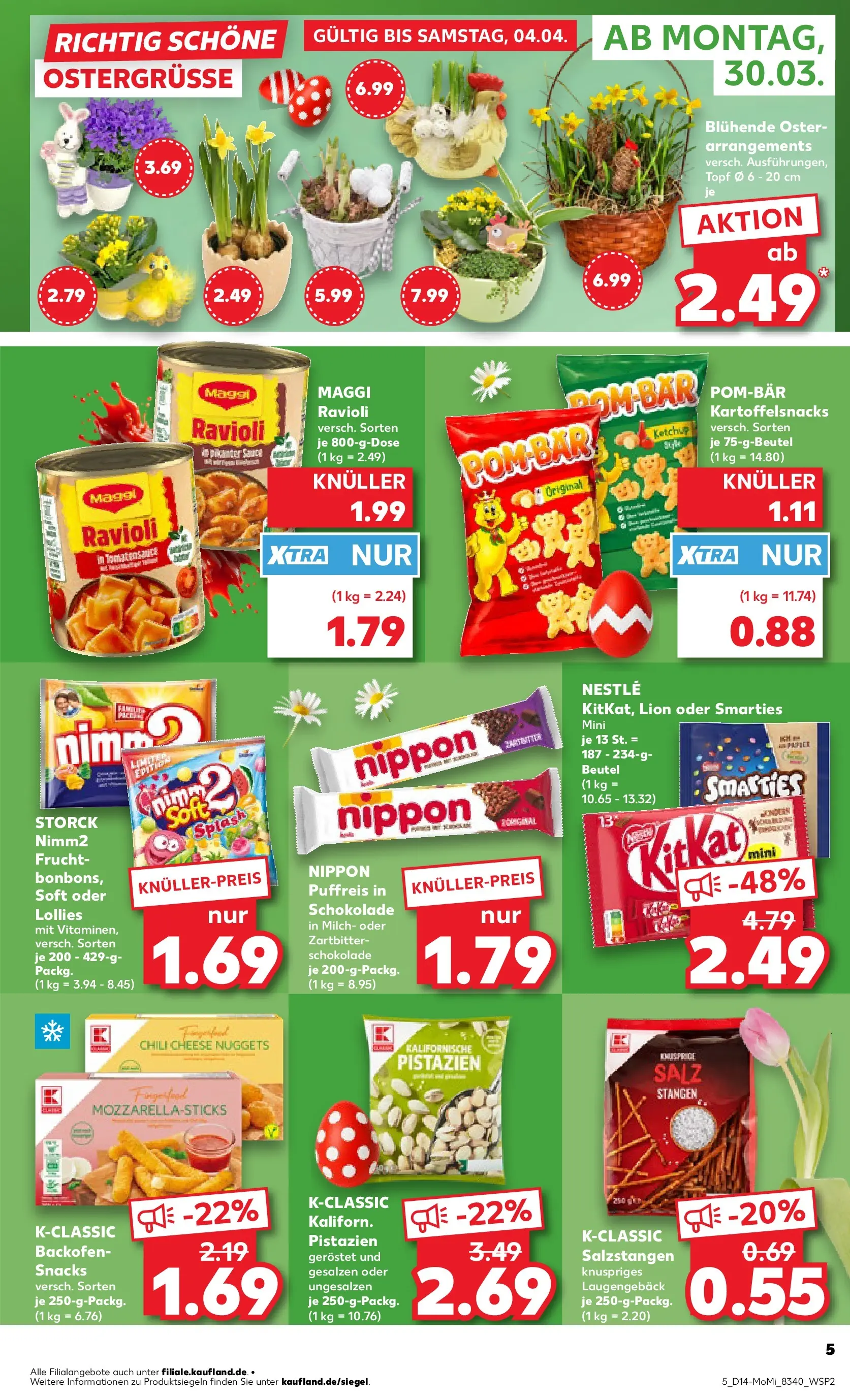 Prospekt Kaufland ab 29.03.2026 » Angebote Online zum Blättern | Seite: 5 | Produkte: Smarties, POM-BÄR, Pistazien, Ketchup