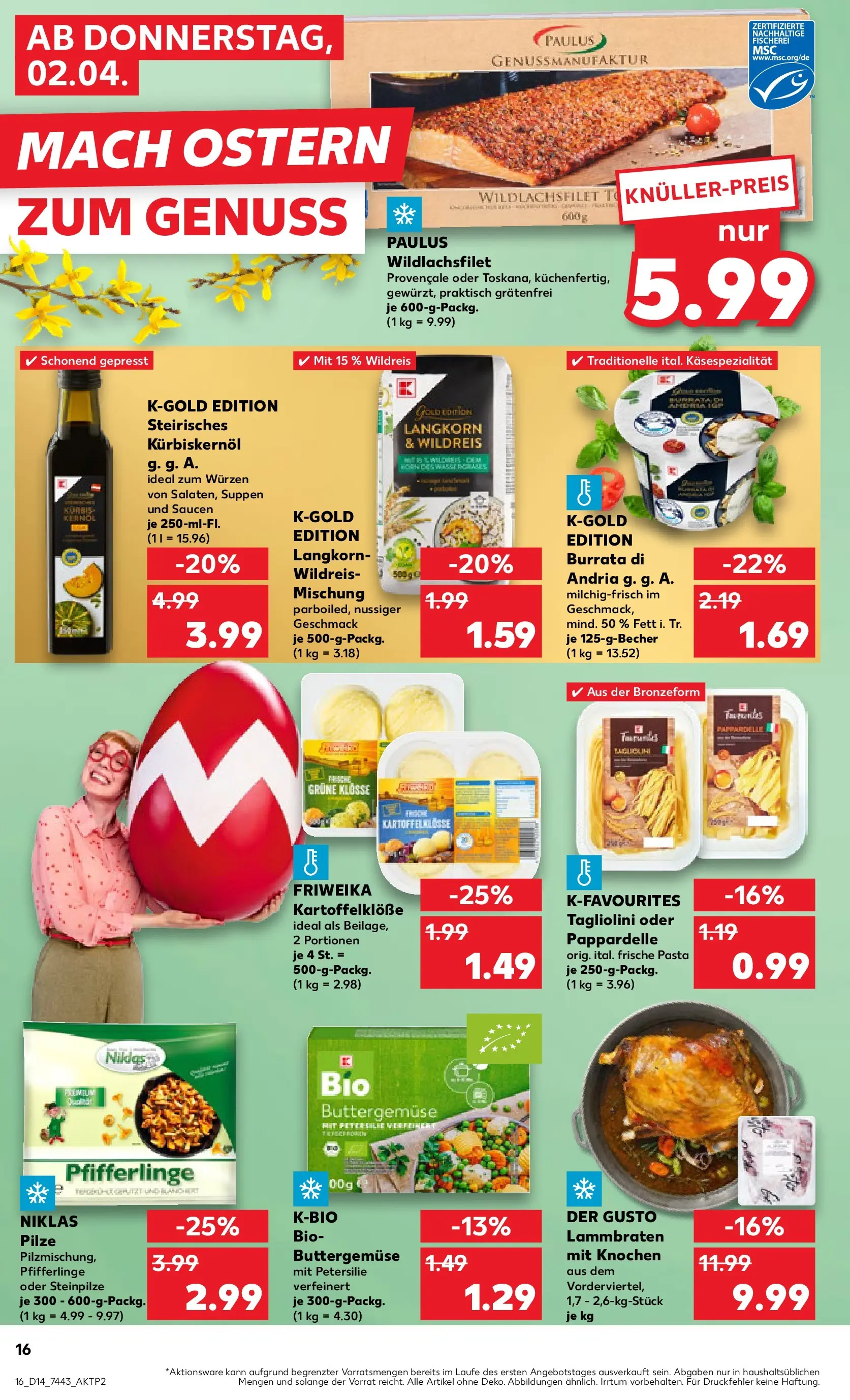 Prospekt Kaufland ab 30.03.2026 » Angebote Online zum Blättern | Seite: 30 | Produkte: Kürbiskernöl, Burrata, Petersilie, Pasta