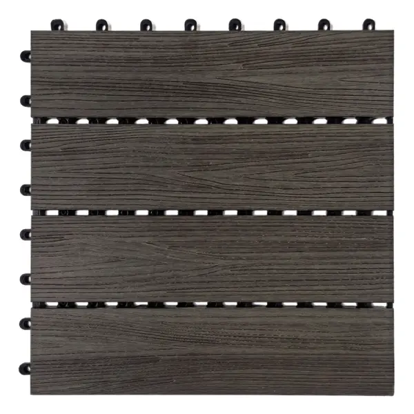 WPC-Terrassenfliese 30x30 braun