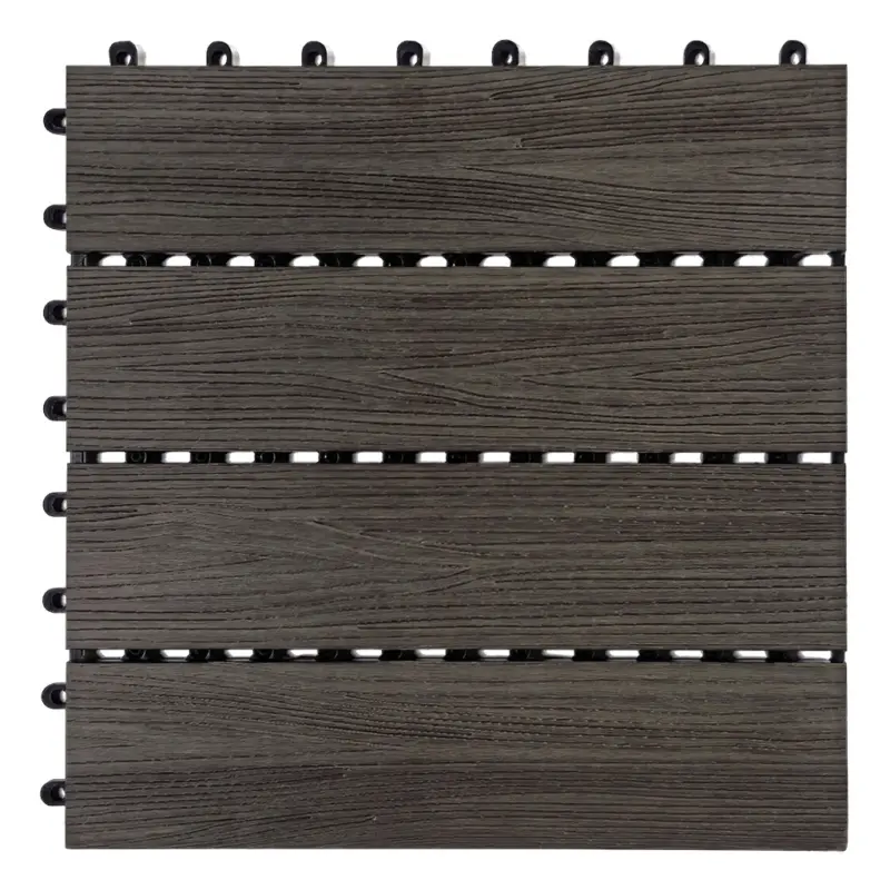 WPC-Terrassenfliese 30x30 braun