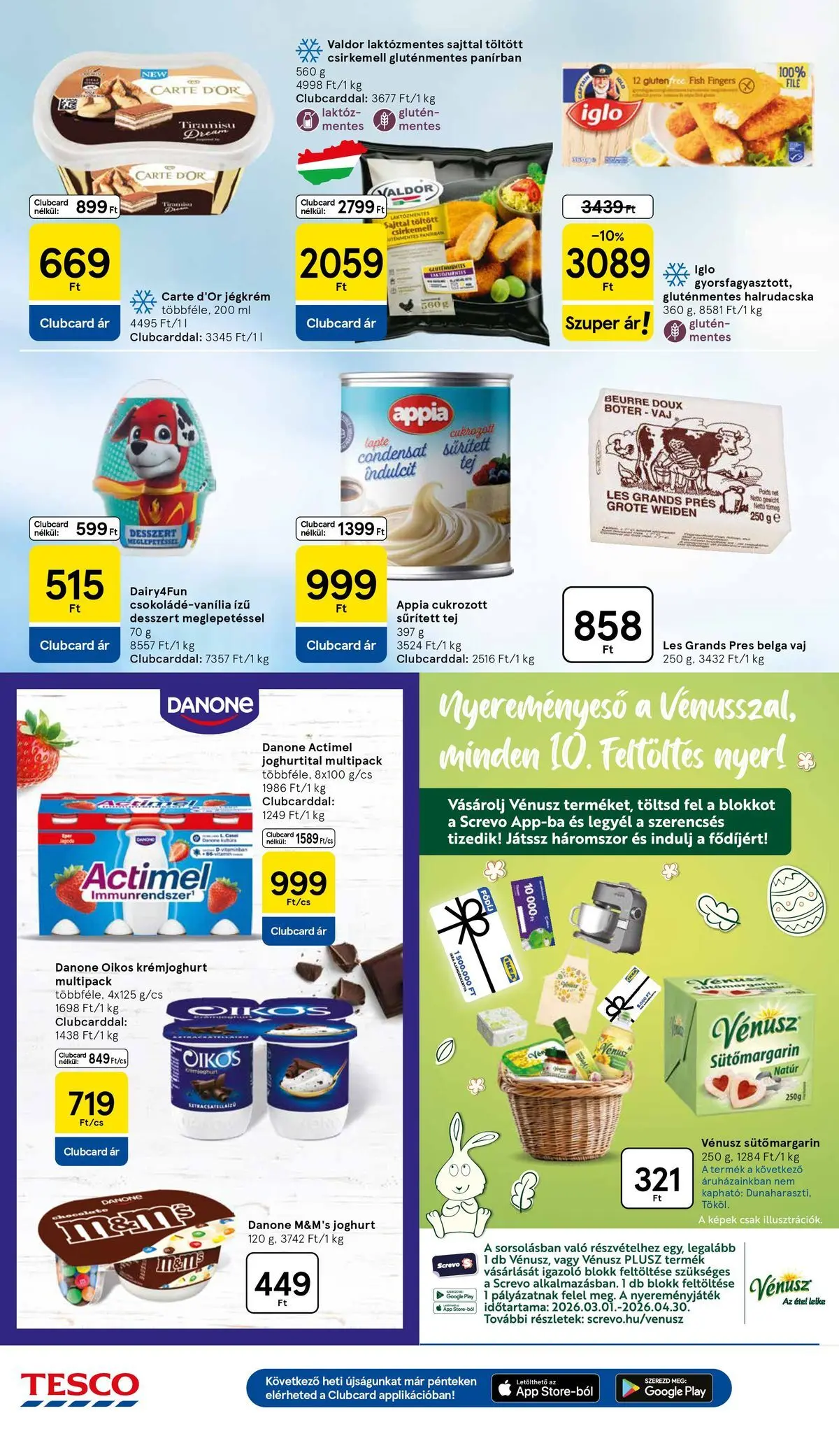 Tesco - Tesco újság érvényessége 2026.04.01-ig - 2026.03.26.-tól - online | Oldal: 18 | Termékek: Sűrített tej, Tej, Gluténmentes, Halrudacska