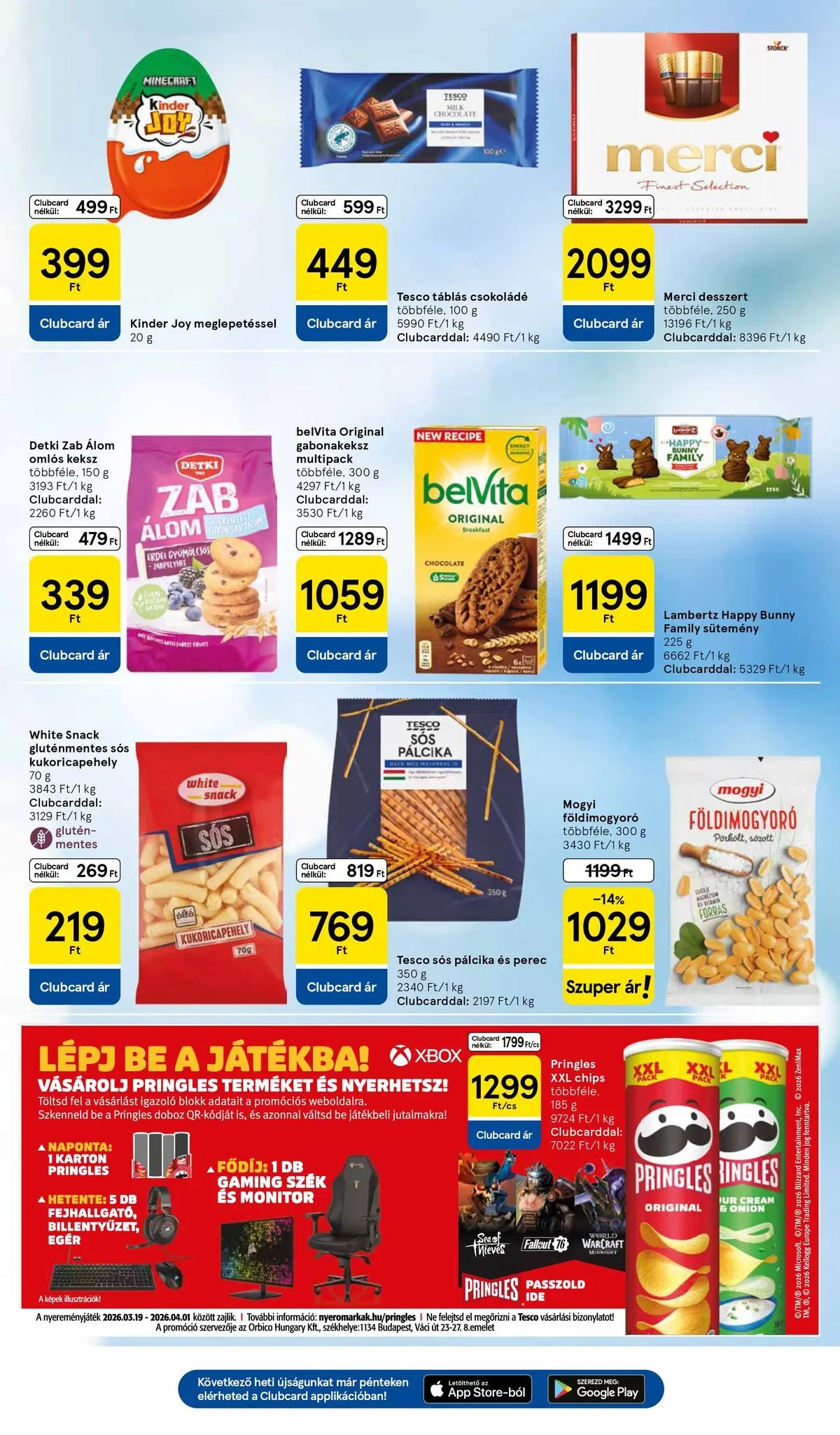 Tesco - Tesco újság érvényessége 2026.04.01-ig - 2026.03.26.-tól - online | Oldal: 23 | Termékek: Monitor, Szék, Doboz, Csokoládé