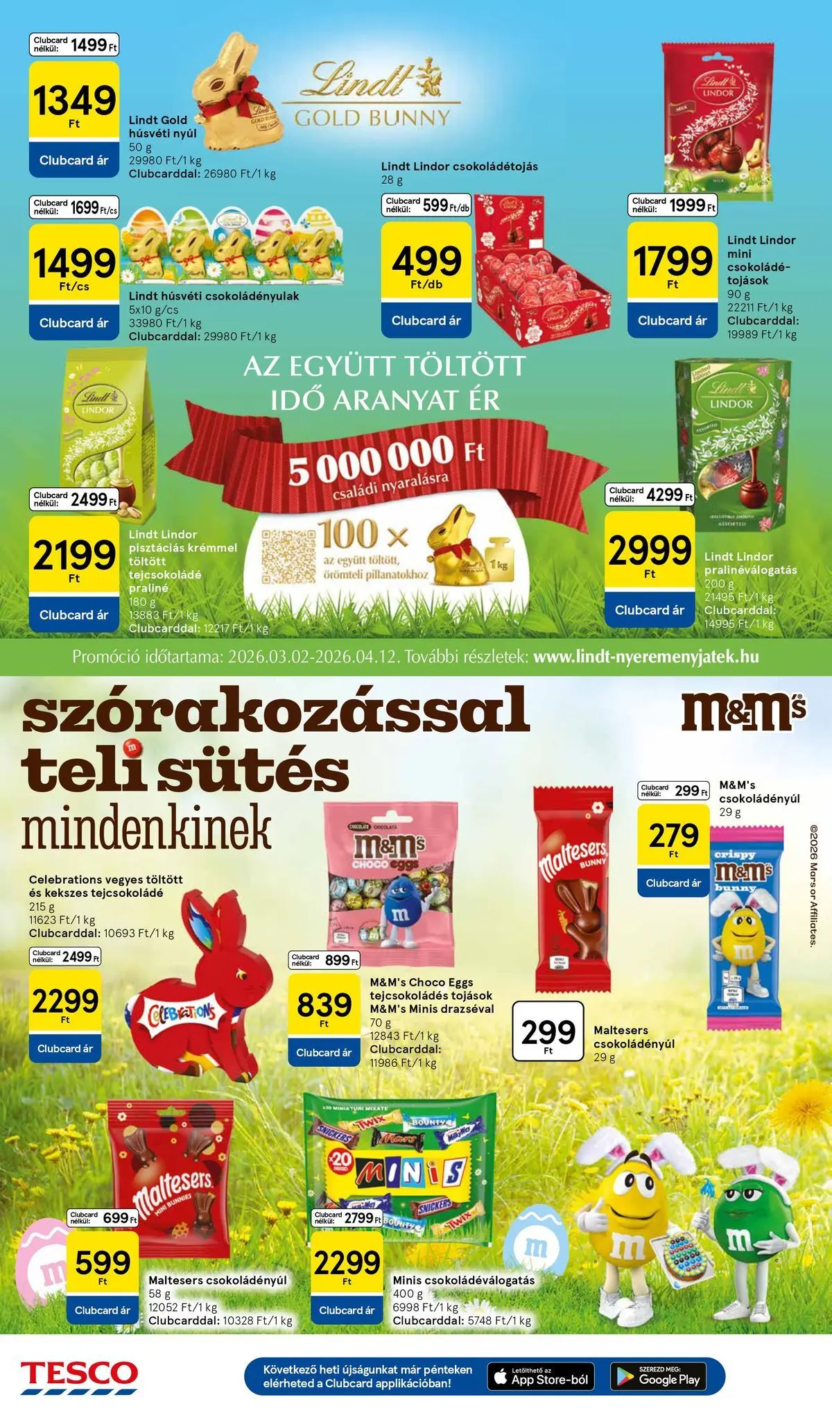 Tesco - Tesco újság érvényessége 2026.04.01-ig - 2026.03.26.-tól - online | Oldal: 24 | Termékek: Praliné, Tejcsokoládé, Snickers, Csokoládé