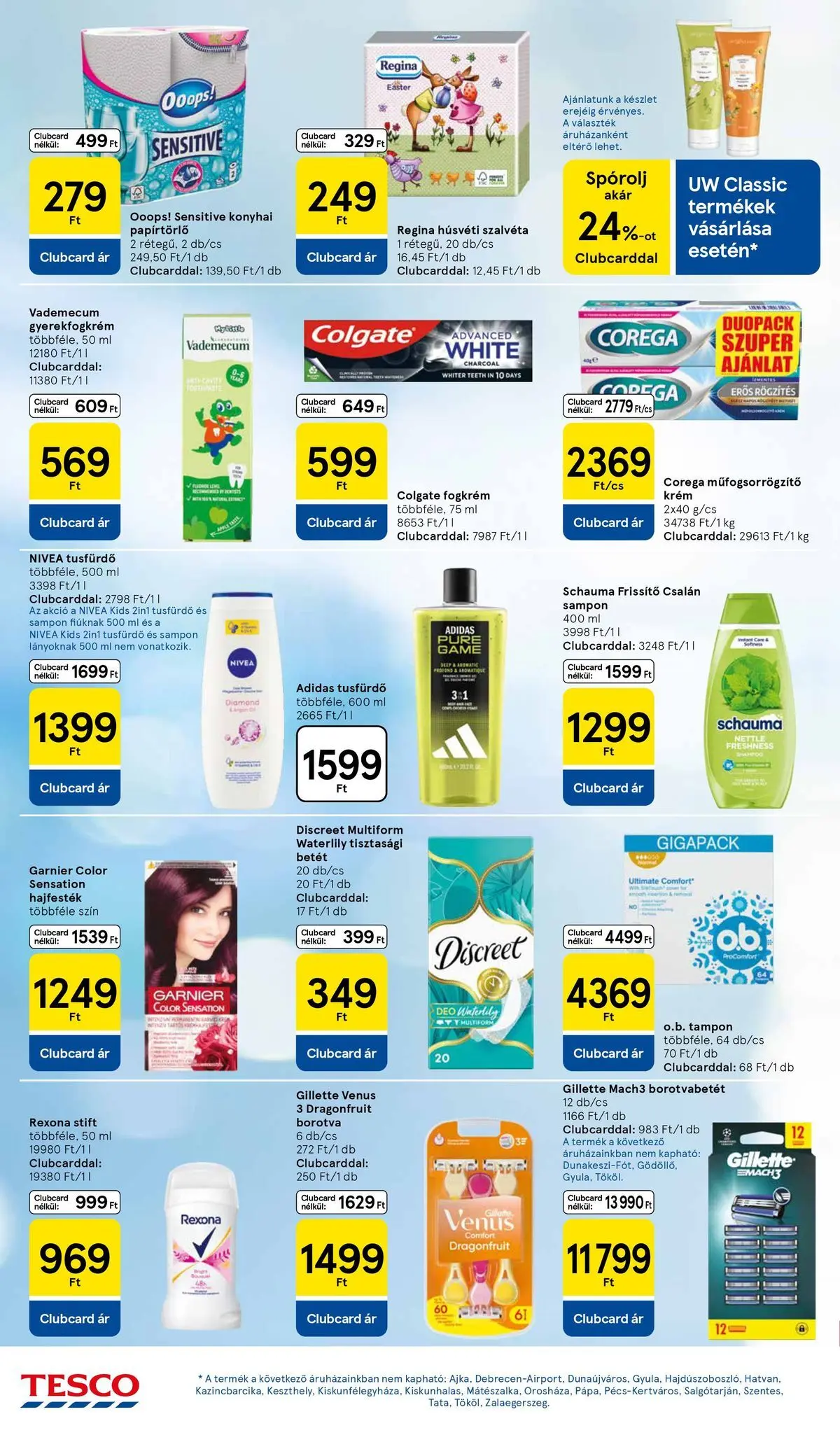 Tesco - Tesco újság érvényessége 2026.04.01-ig - 2026.03.26.-tól - online | Oldal: 28 | Termékek: Borotva, Hajfesték, Stift, Sampon