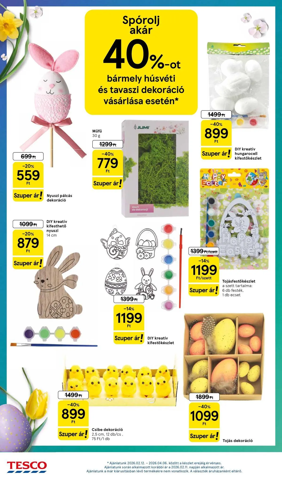 Tesco - Tesco újság érvényessége 2026.04.01-ig - 2026.03.26.-tól - online | Oldal: 32 | Termékek: Műfű, Ecset, Tojás, Dekoráció