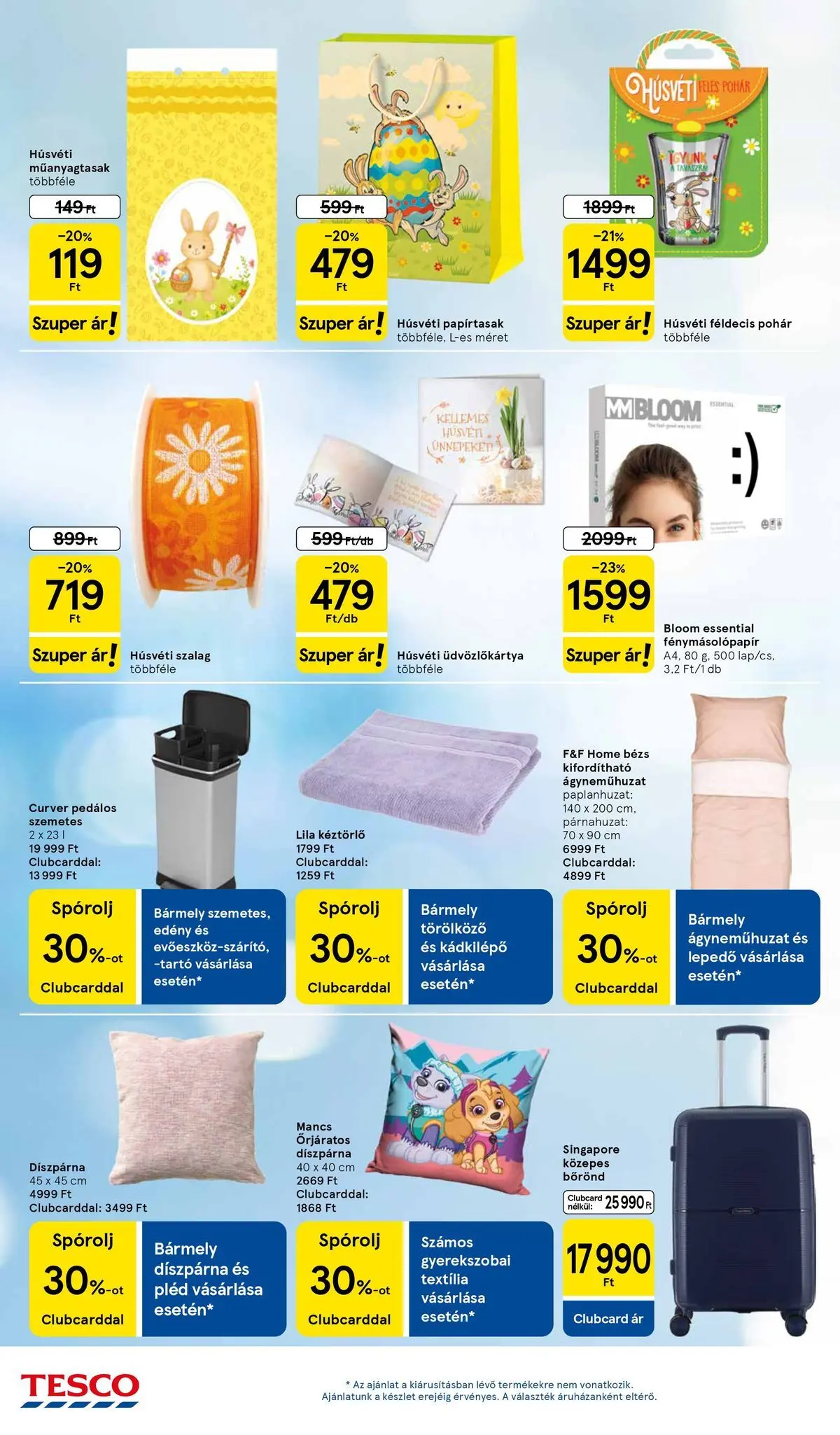 Tesco - Tesco újság érvényessége 2026.04.01-ig - 2026.03.26.-tól - online | Oldal: 34 | Termékek: Párnahuzat, Szemetes, Ágyneműhuzat, Pléd