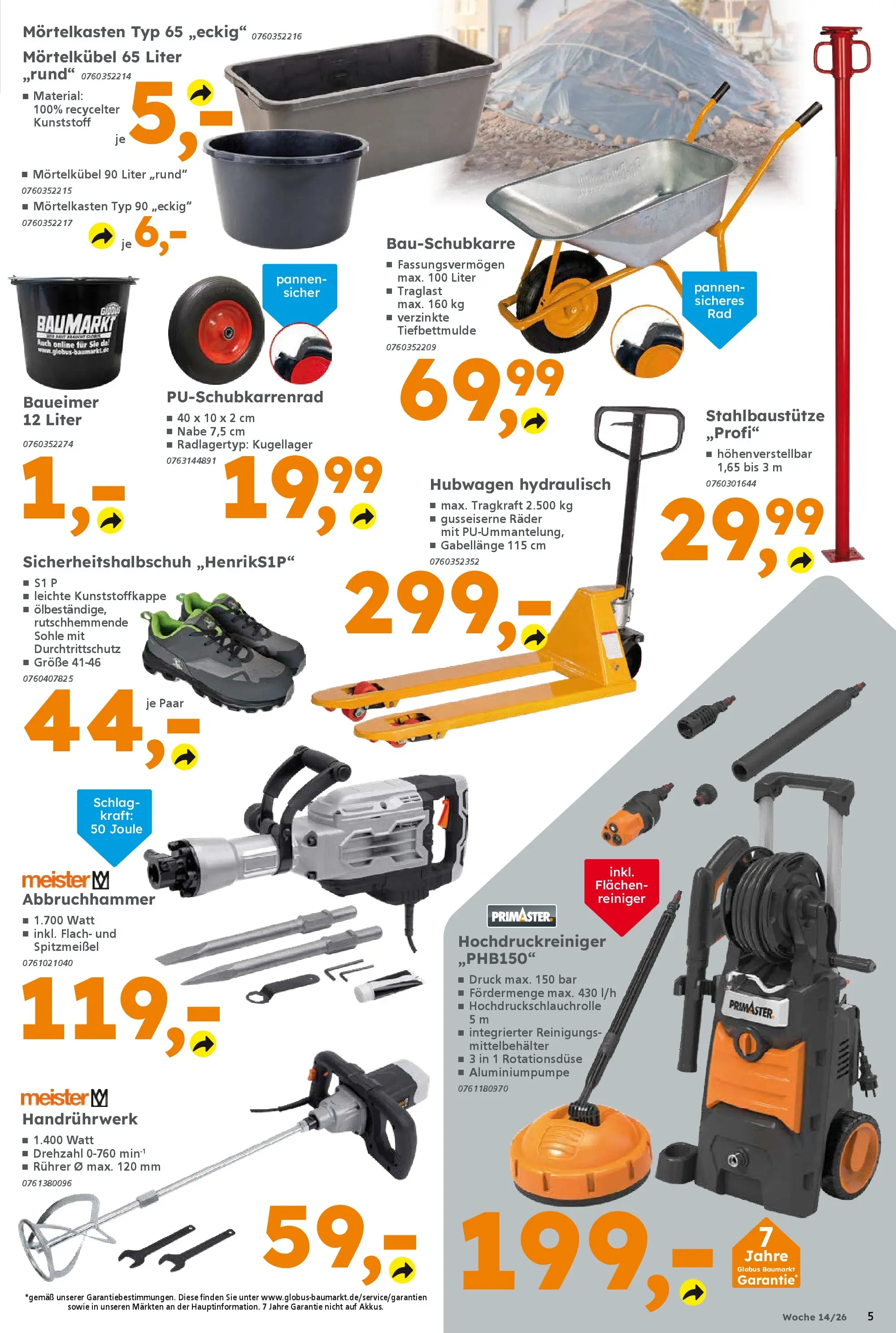 Globus Baumarkt Prospekt Dresden	 (ab 29.03.2026) zum Blättern | Seite: 5 | Produkte: Hochdruckreiniger