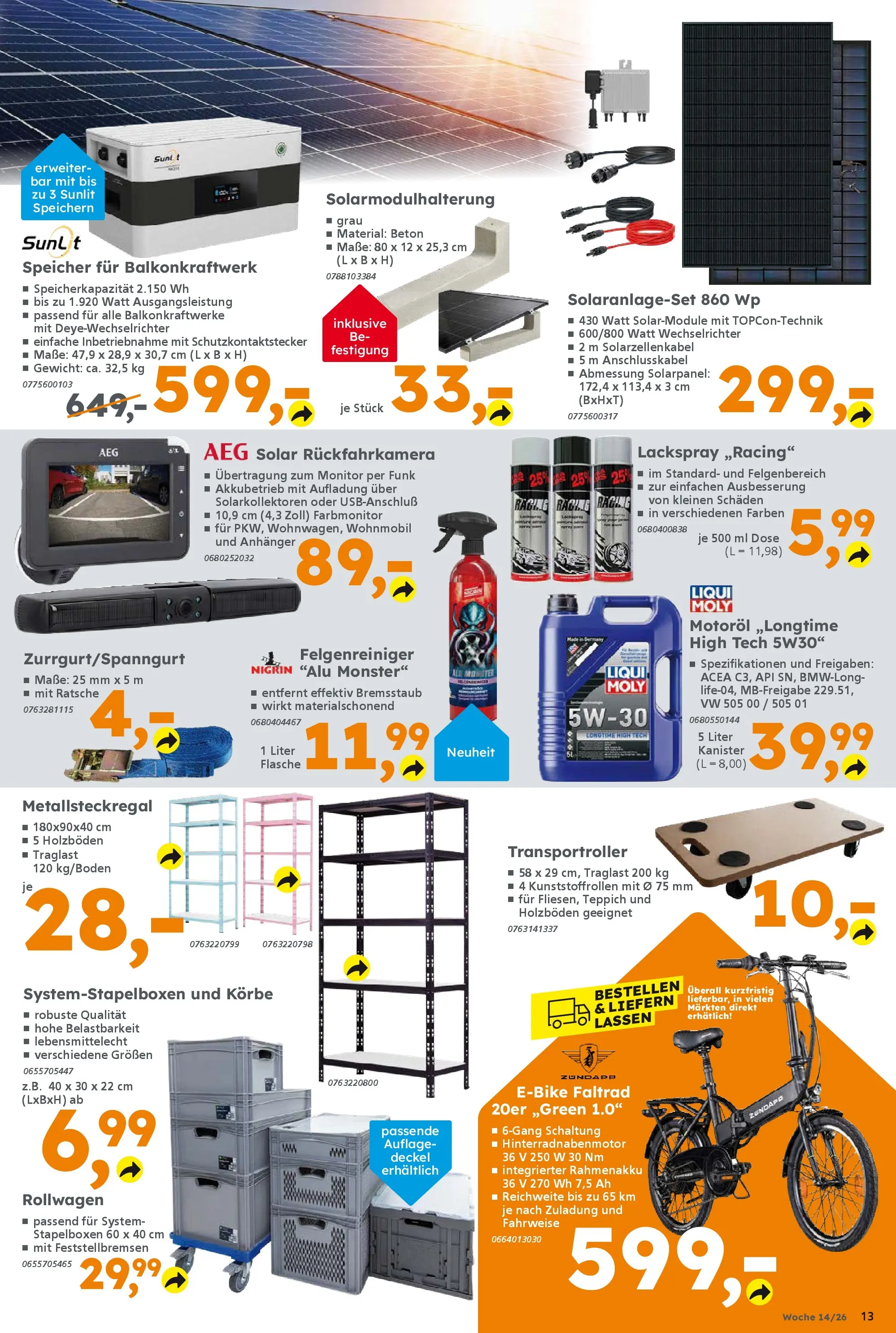 Globus Baumarkt Prospekt Dresden	 (ab 29.03.2026) zum Blättern | Seite: 13 | Produkte: AEG, Gewicht, Monster, Monitor