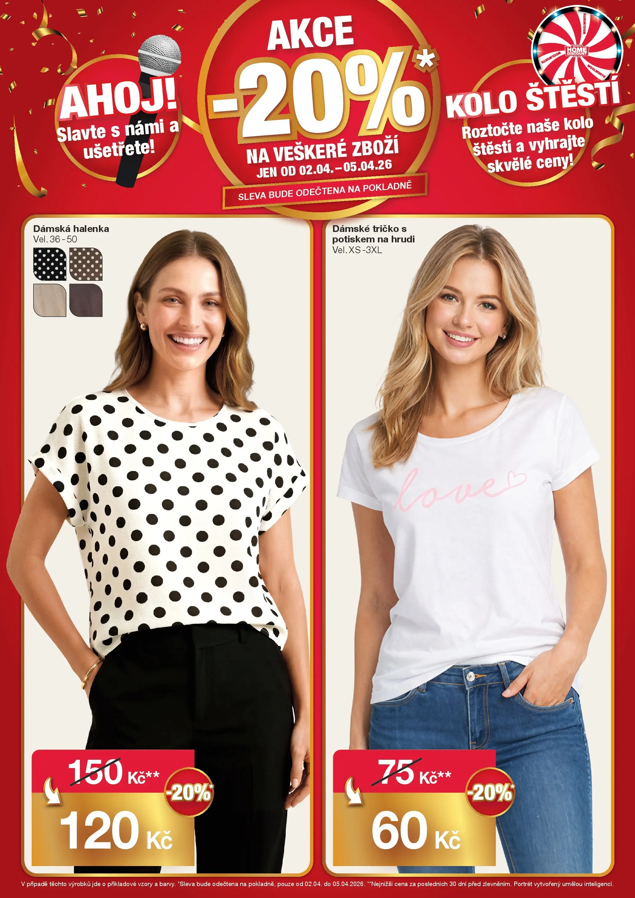 Woolworth leták - Jindřichův Hradec od 02.04.2026 - akční nabídka | Strana: 2 | Produkty: Tričko, Halenka, Kolo