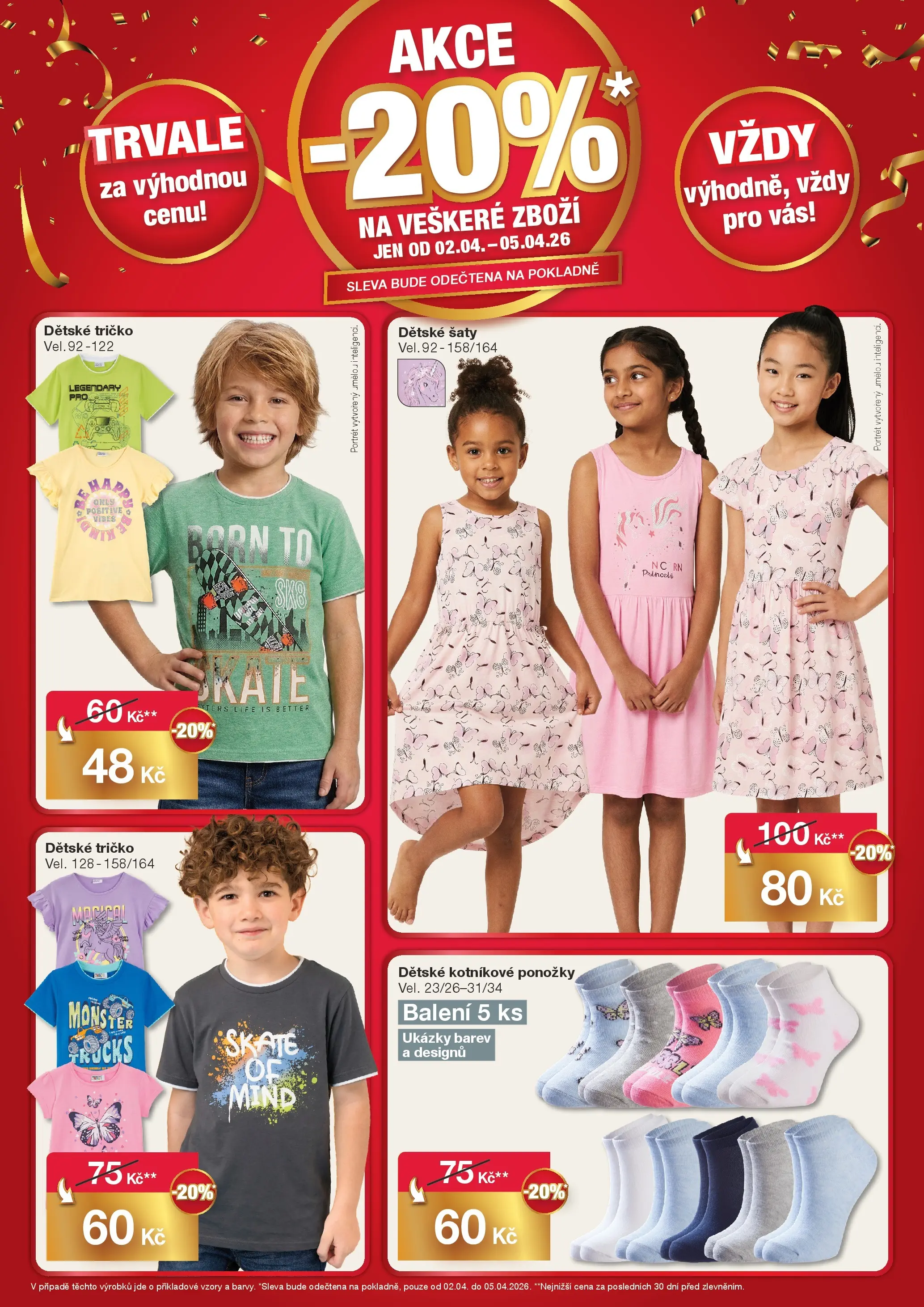 Woolworth leták - Jindřichův Hradec od 02.04.2026 - akční nabídka | Strana: 4 | Produkty: Šaty, Tričko, Monster, Ponožky