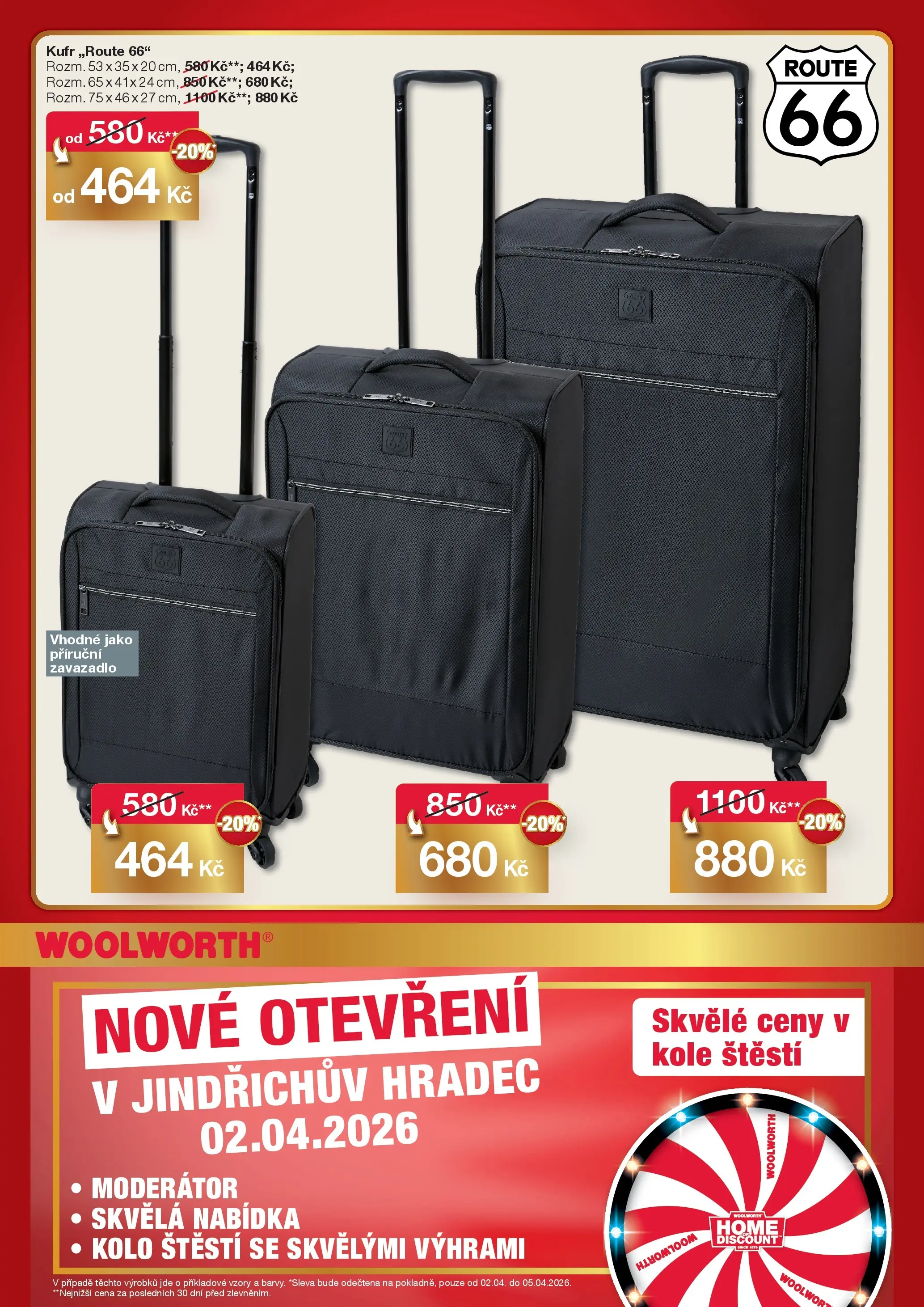 Woolworth leták - Jindřichův Hradec od 02.04.2026 - akční nabídka | Strana: 7 | Produkty: Kufr, Kolo