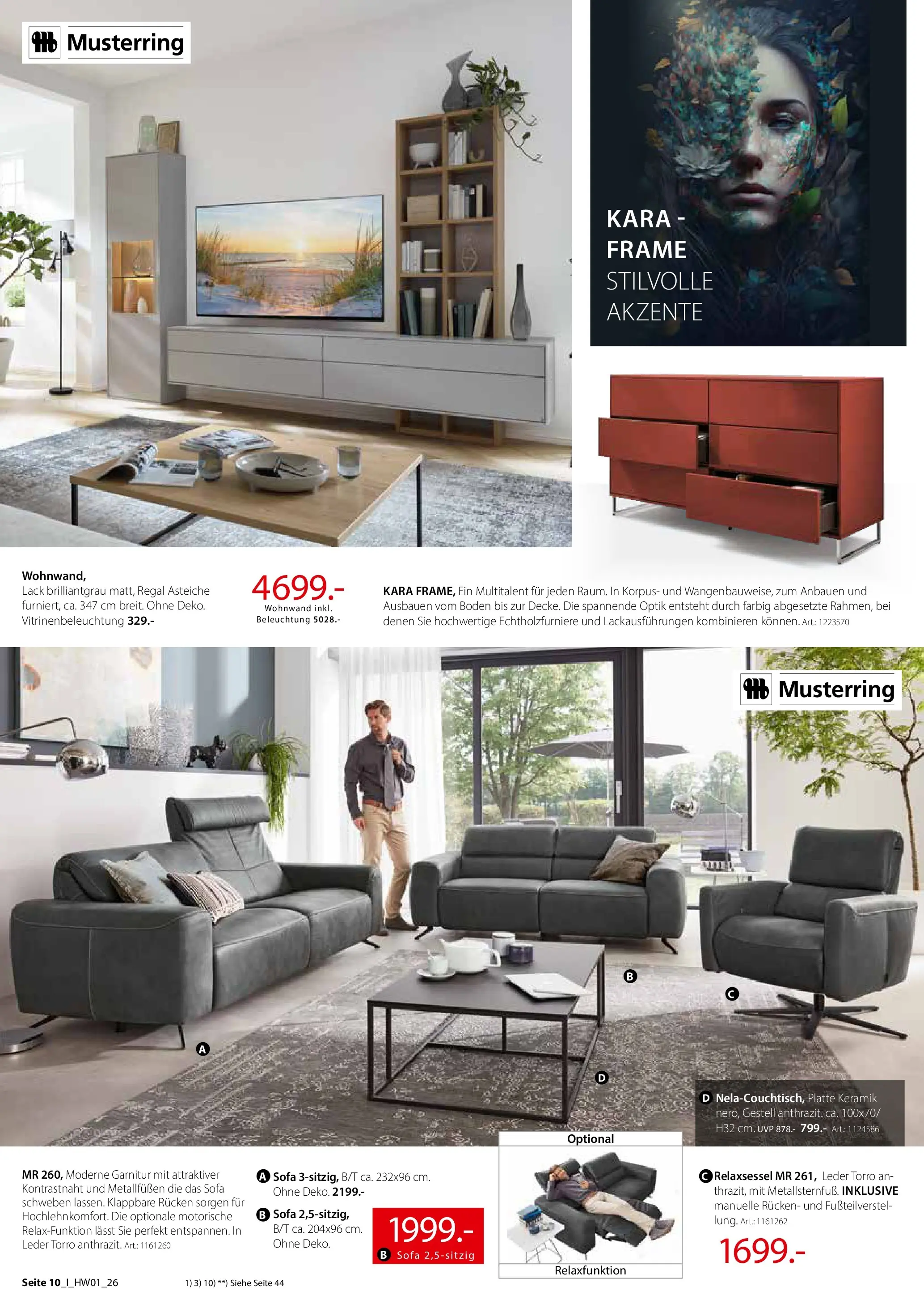 Zurbrüggen Ihr Einrichtungshaus der Extraklasse (ab 27.03.2026) zum Blättern | Seite: 10 | Produkte: Relaxsessel, Wohnwand, Sofa, Regal