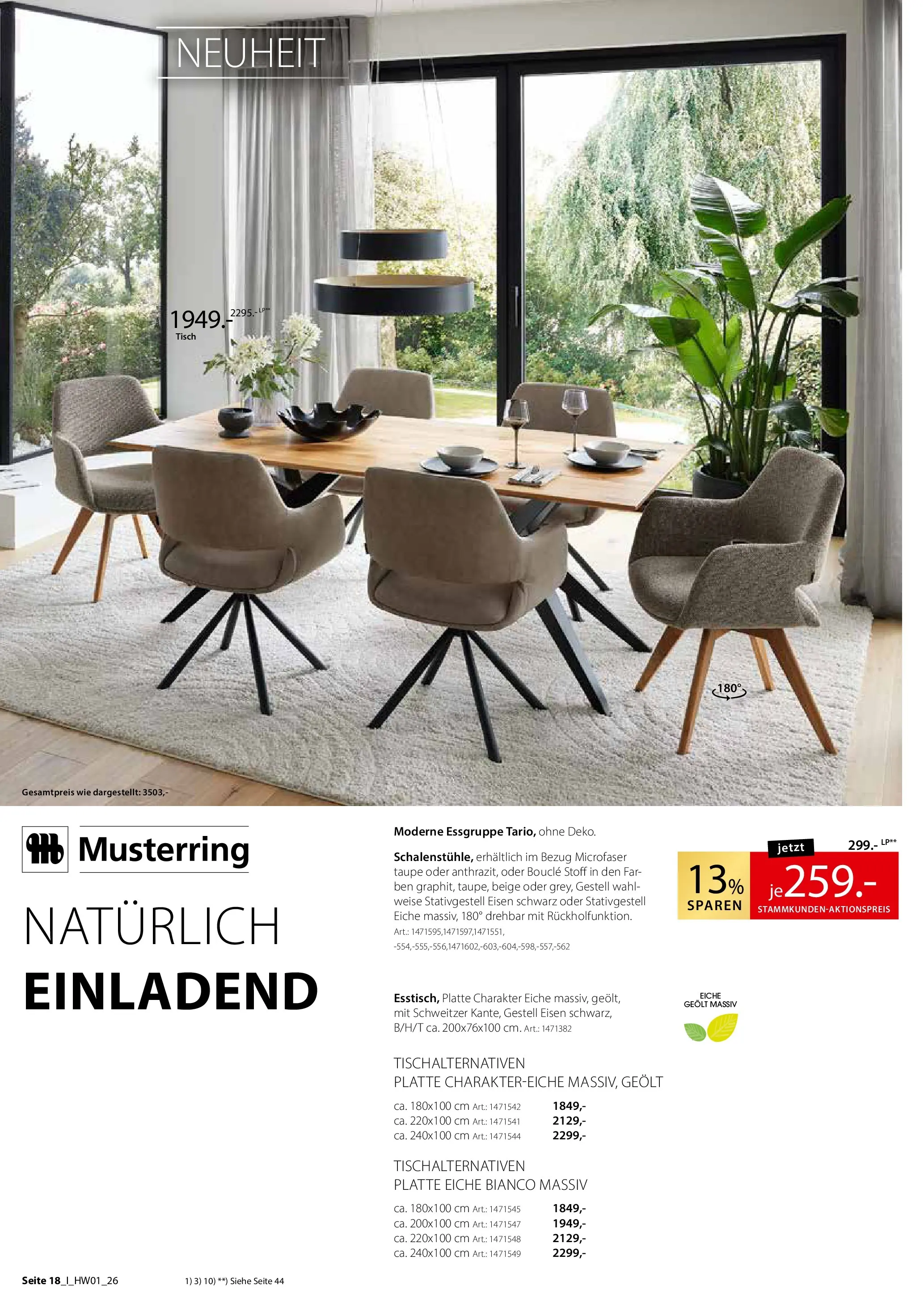 Zurbrüggen Ihr Einrichtungshaus der Extraklasse (ab 27.03.2026) zum Blättern | Seite: 18 | Produkte: Essgruppe, Tisch
