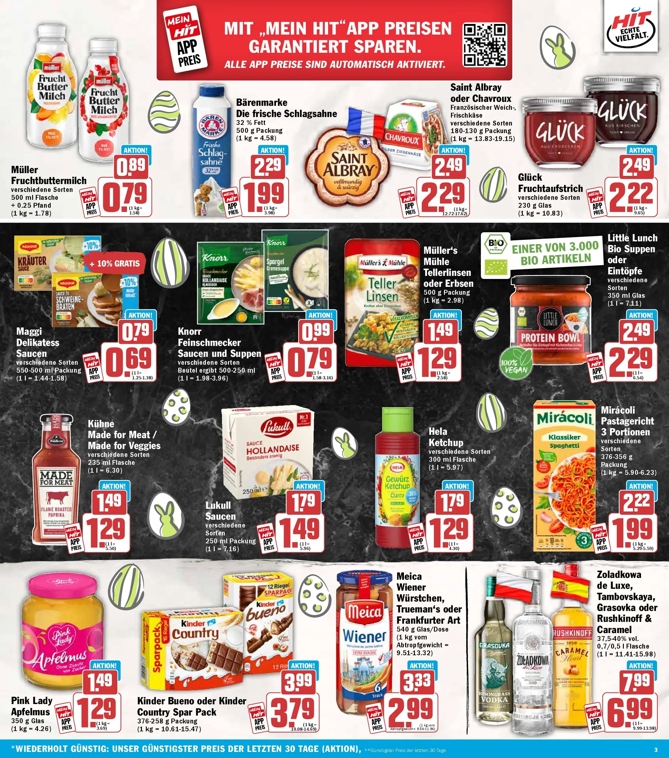 HIT Wochenangebote Hachenburg (ab 23.03.2026) zum Blättern | Seite: 3 | Produkte: Maggi, Ziegenkäse, Kinder bueno, Frischkase