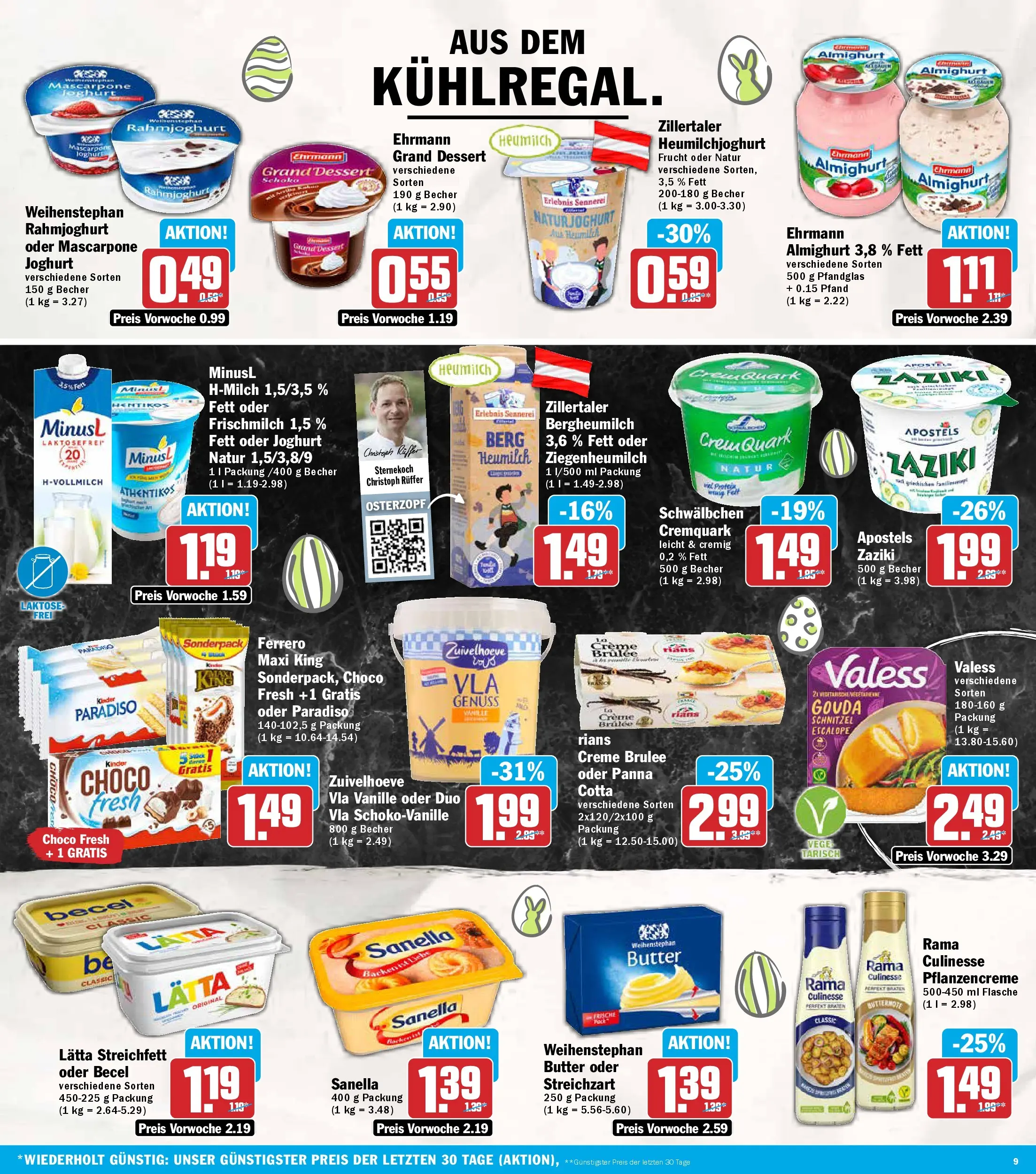 HIT Wochenangebote Hachenburg (ab 23.03.2026) zum Blättern | Seite: 9 | Produkte: Quark, Becel, Gouda, Schnitzel