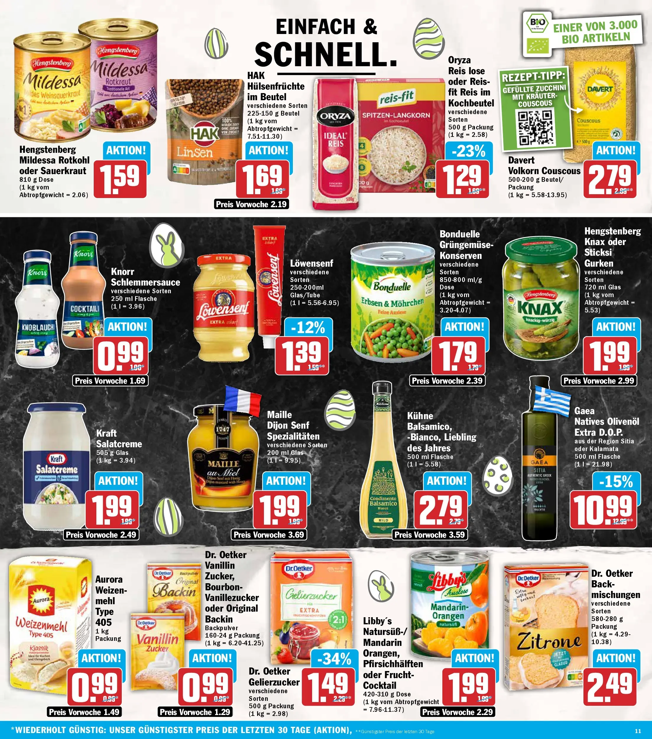 HIT Wochenangebote Hachenburg (ab 23.03.2026) zum Blättern | Seite: 11 | Produkte: Zucker, Zitrone, Zucchini, Gurken