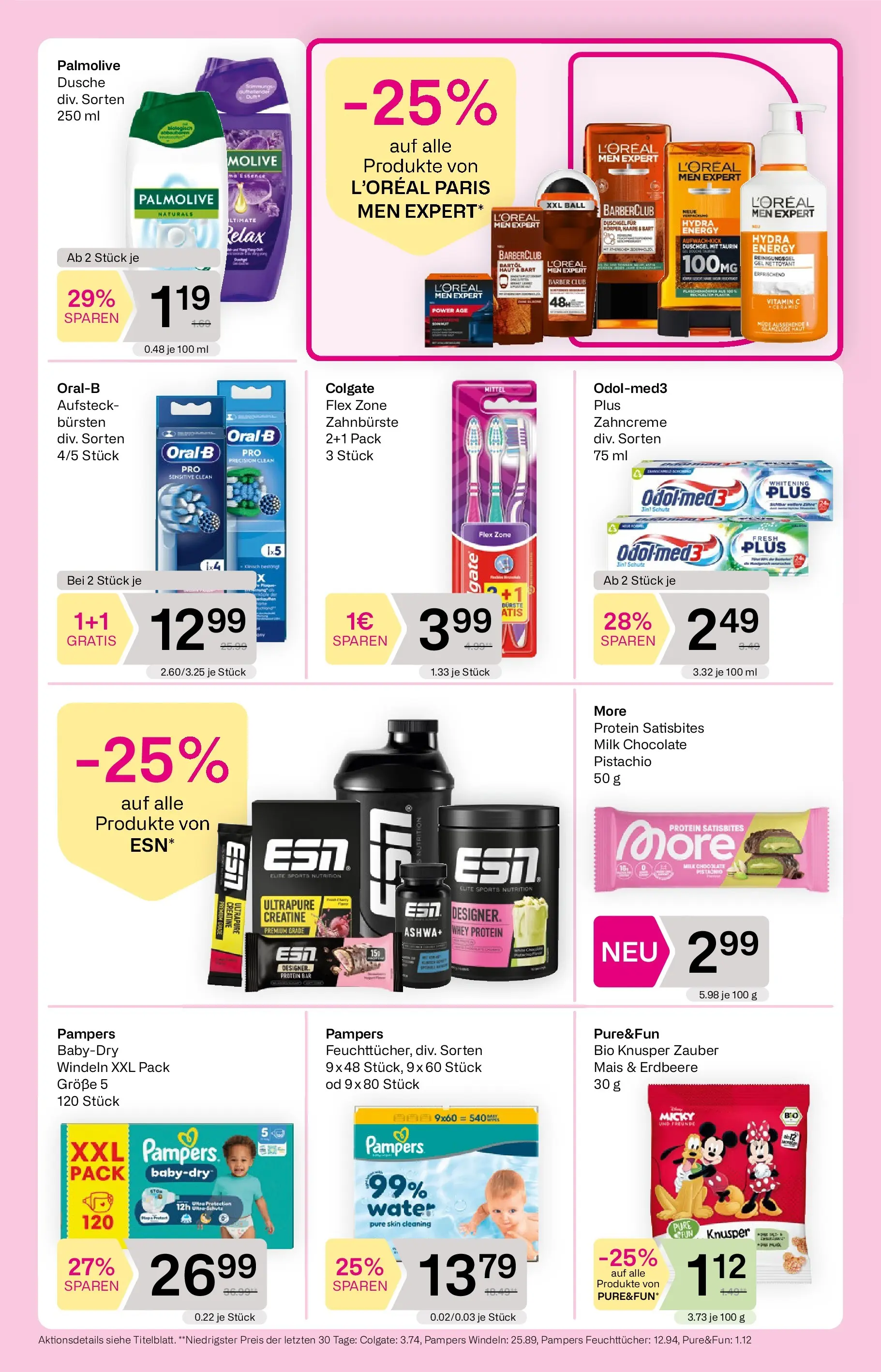 Bipa Linz, Wien, Güssing von 02.04.2026 - Aktuelle Angebote | Seite: 5 | Produkte: Pampers, Bürste, Duschgel, Zahnbürste