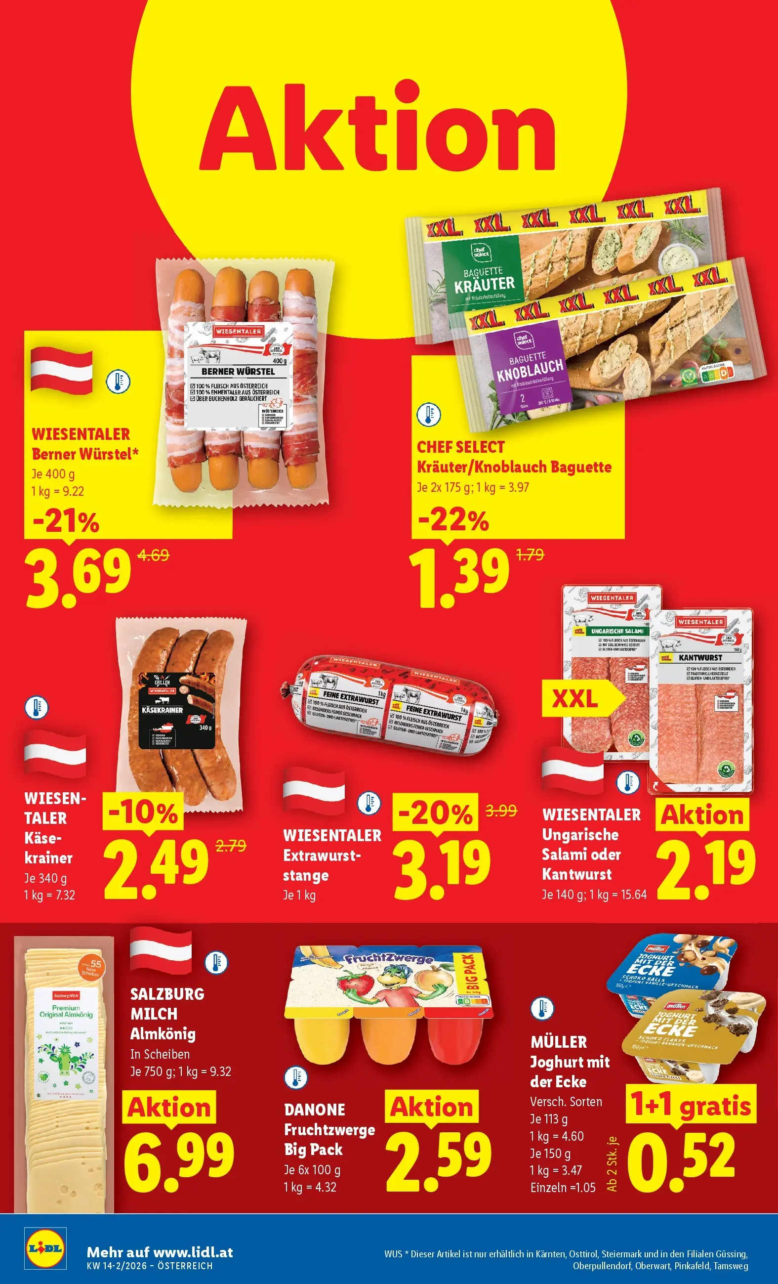 Lidl Flugblatt - Fohnsdorf, Neunkirchen, Graz ab 02.04.2026 - Angebote ab donnerstag | Seite: 16 | Produkte: Knoblauch, Milch, Käse, Joghurt