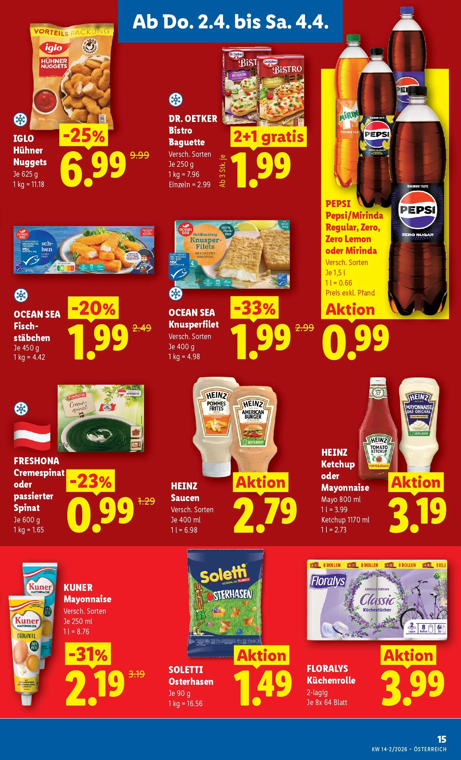 Lidl - Lidl ab 01.04.2026 - Angebote ab donnerstag | Seite: 17 | Produkte: Ketchup, Mayonnaise, Jääkaappipakastin, Fisch