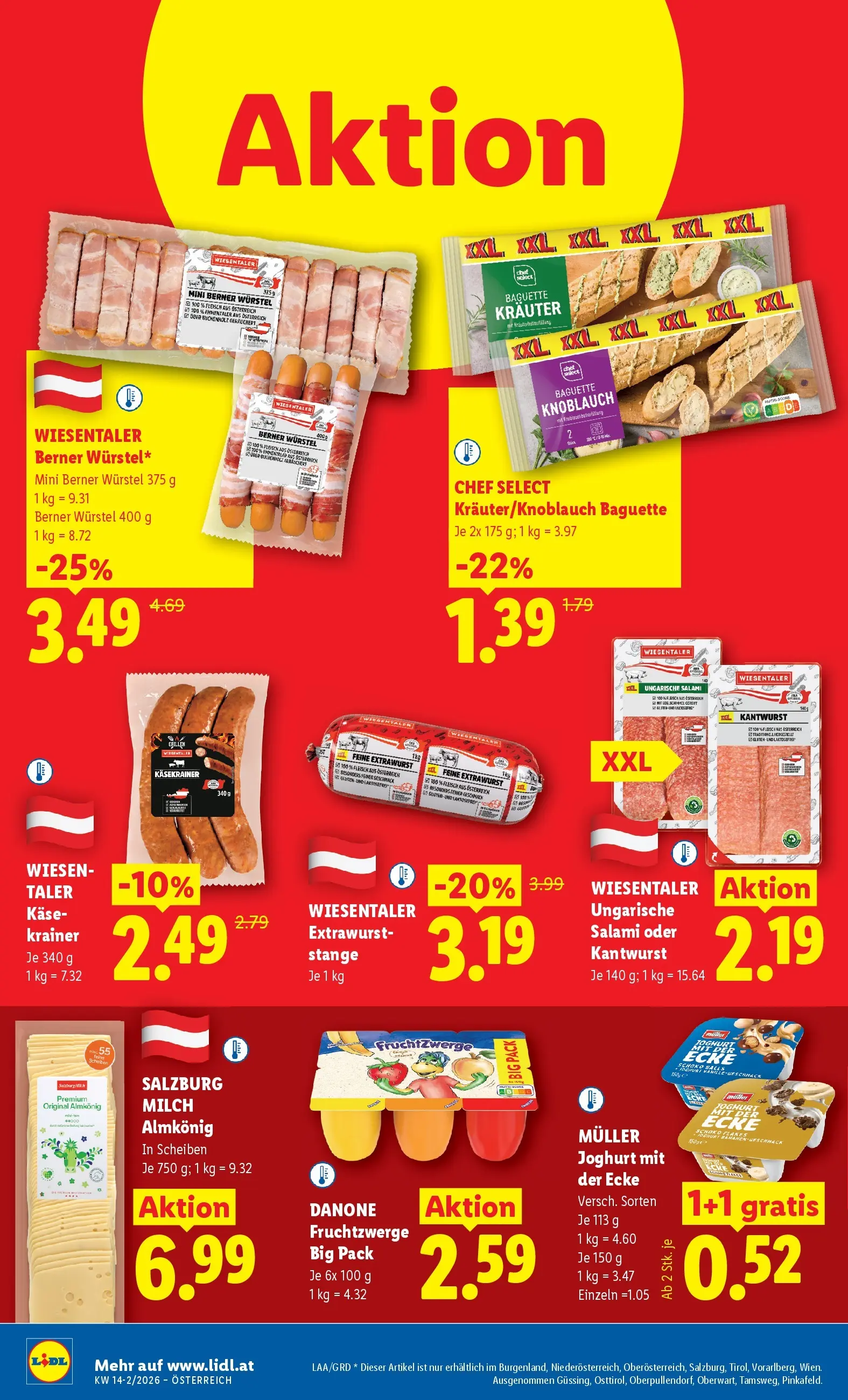 Lidl - Lidl ab 01.04.2026 - Angebote ab donnerstag | Seite: 16 | Produkte: Knoblauch, Jääkaappipakastin, Salami, Bananen