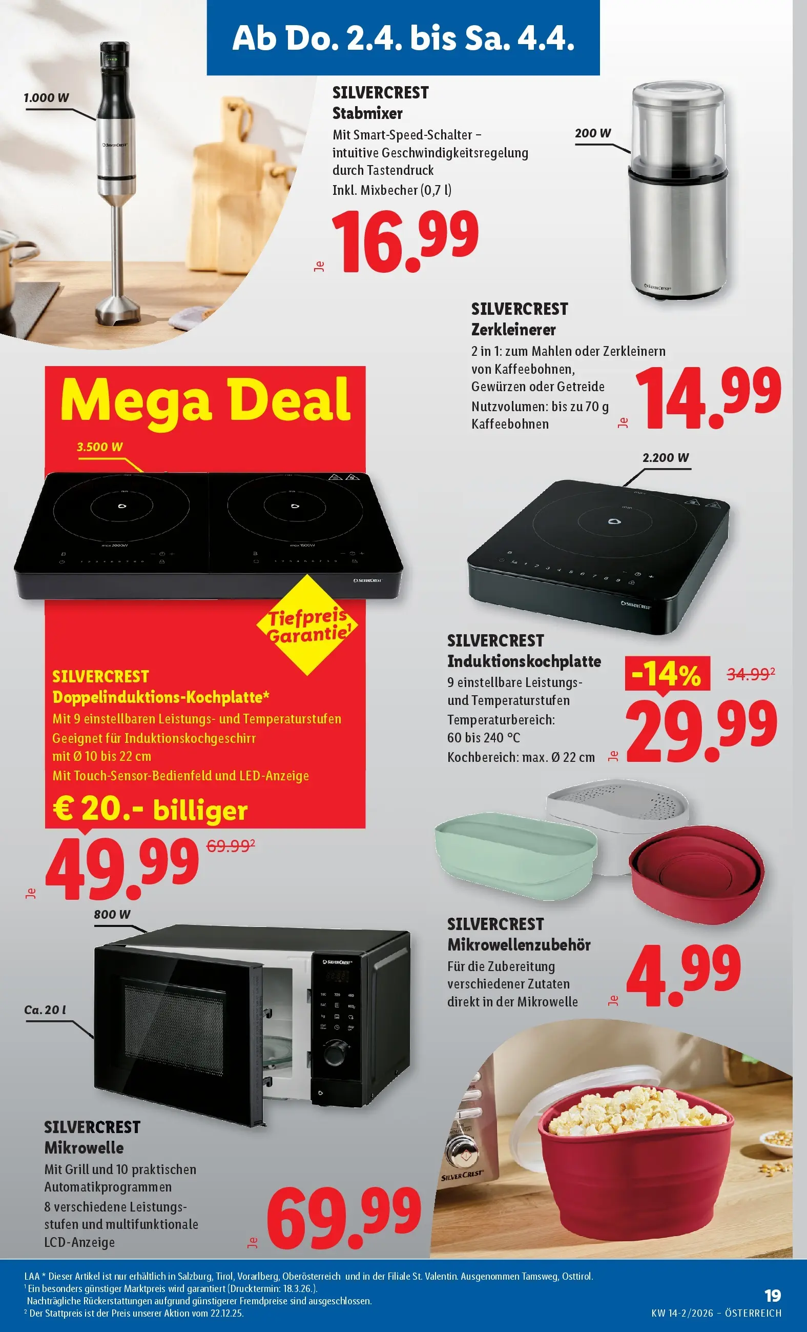 Lidl Flugblatt - Jenbach, Eferding, Dornbirn ab 02.04.2026 - Angebote ab donnerstag | Seite: 21 | Produkte: Getreide, Mikrowelle, Grill