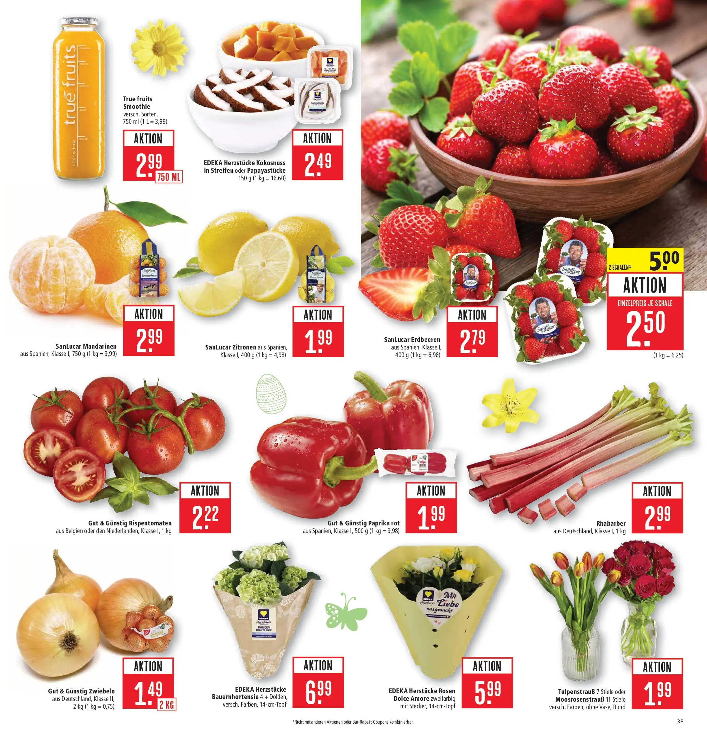 Marktkauf Prospekt Heidenheim	 (ab 29.03.2026) » Angebote online | Seite: 3 | Produkte: Paprika rot, Zwiebeln, Erdbeeren, Zitronen