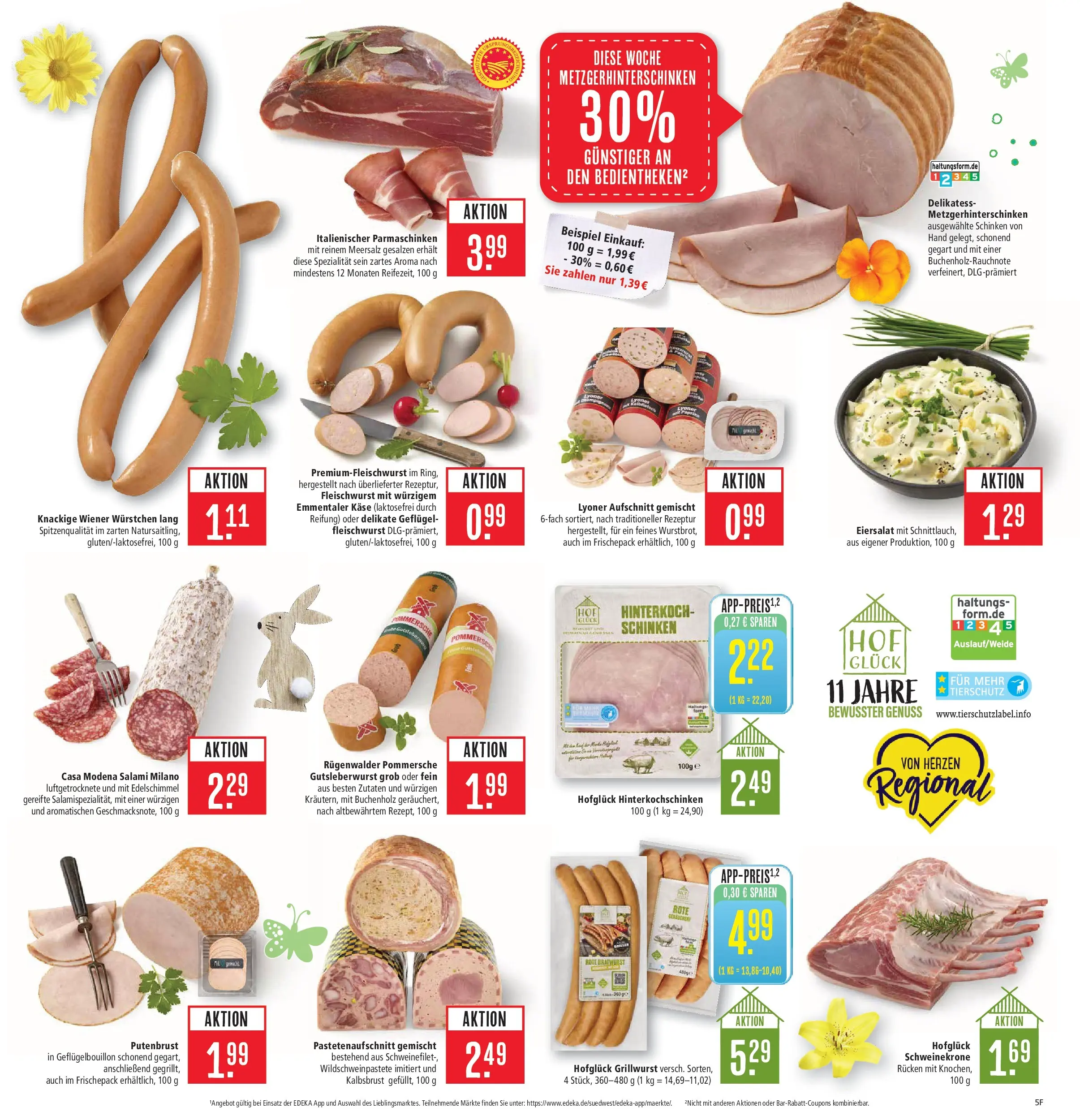 Marktkauf Prospekt Heidenheim	 (ab 29.03.2026) » Angebote online | Seite: 5 | Produkte: Wiener wurstchen, Käse, Bratwurst, Salami