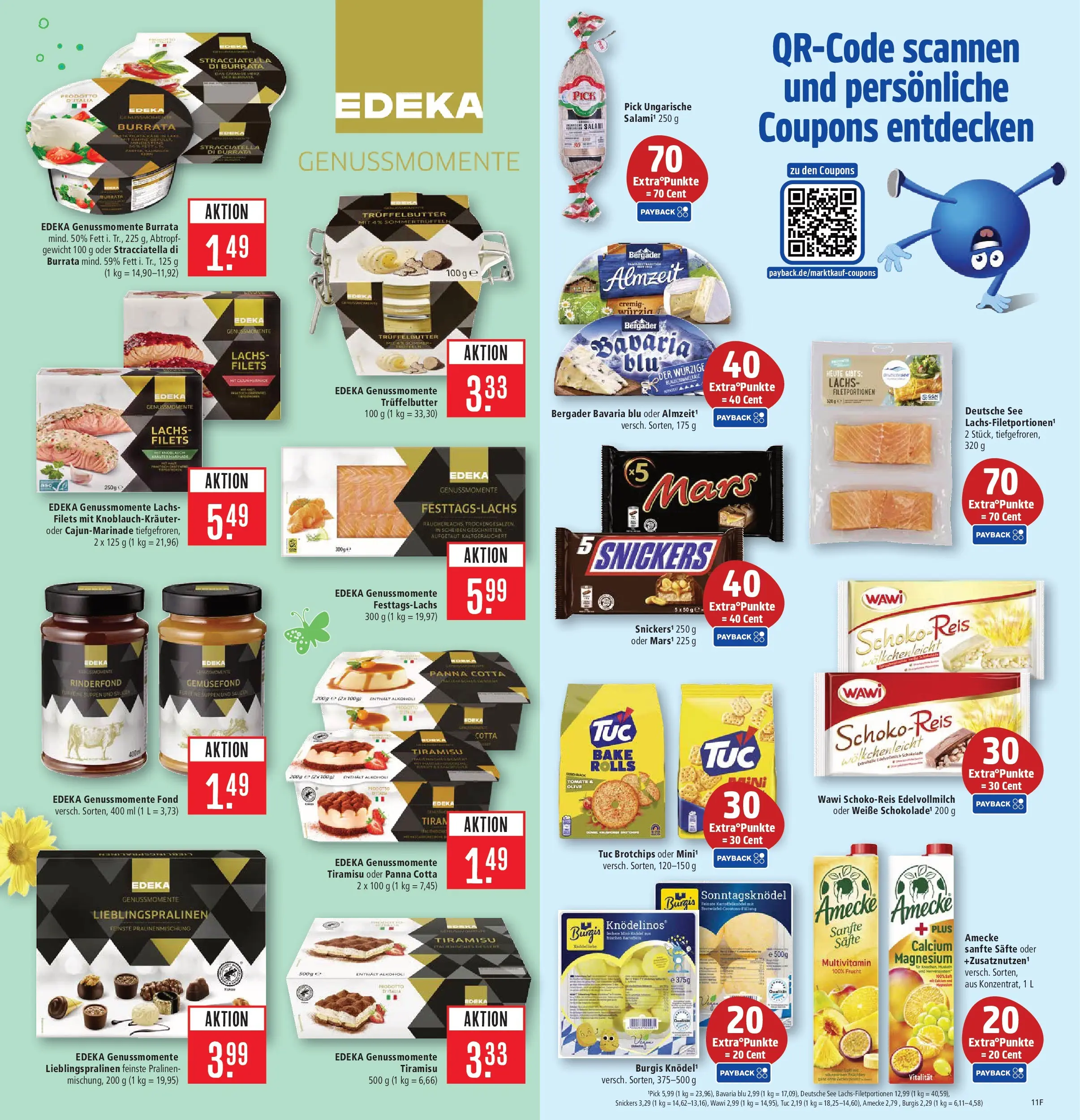 Marktkauf Prospekt Heidenheim	 (ab 29.03.2026) » Angebote online | Seite: 11 | Produkte: Snickers, Mars, Lachs, Salami