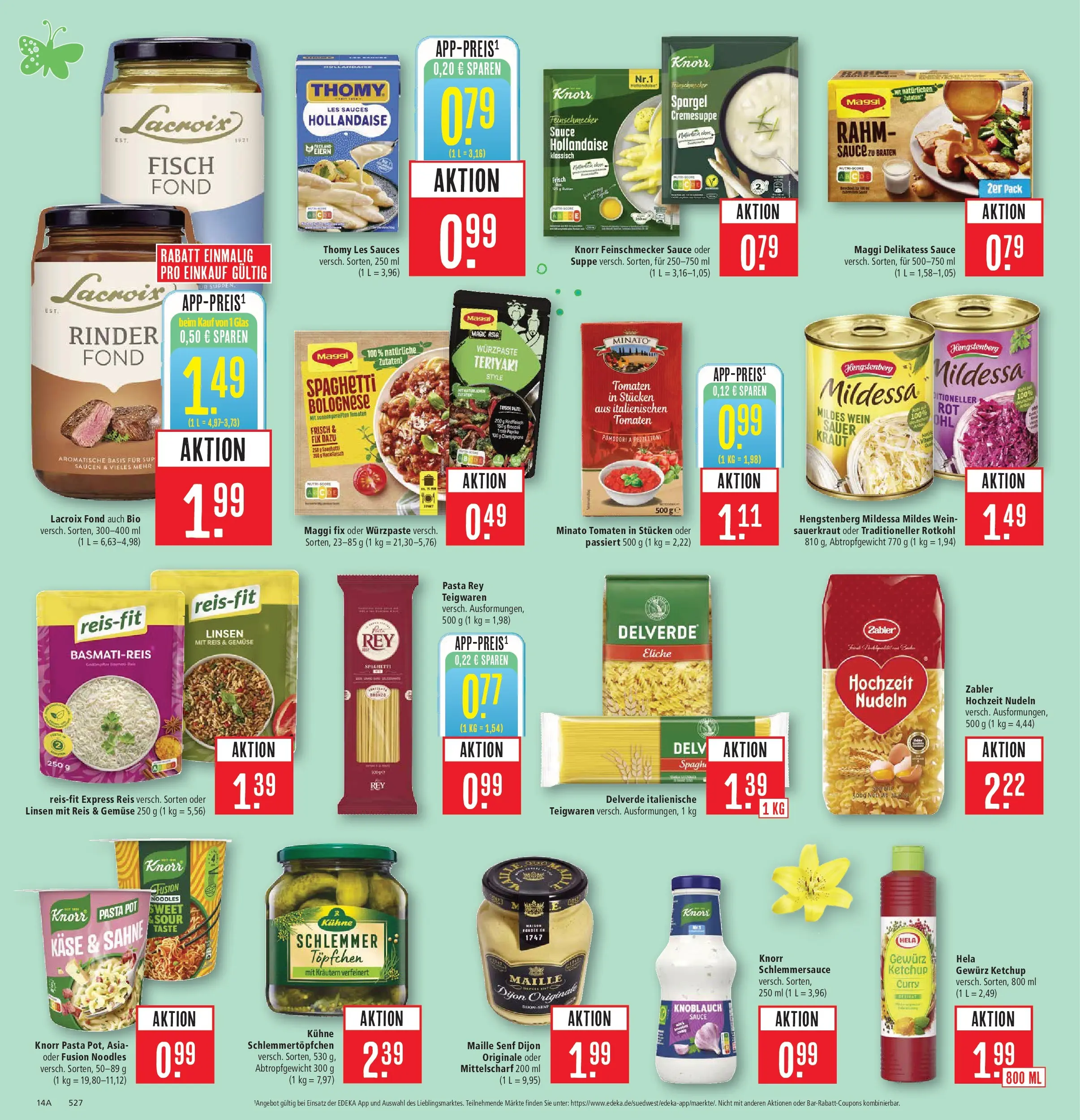 Marktkauf Prospekt Aschaffenburg	 (ab 30.03.2026) » Angebote online | Seite: 14 | Produkte: Thomy les sauces, Knorr, Spargel, Kraut