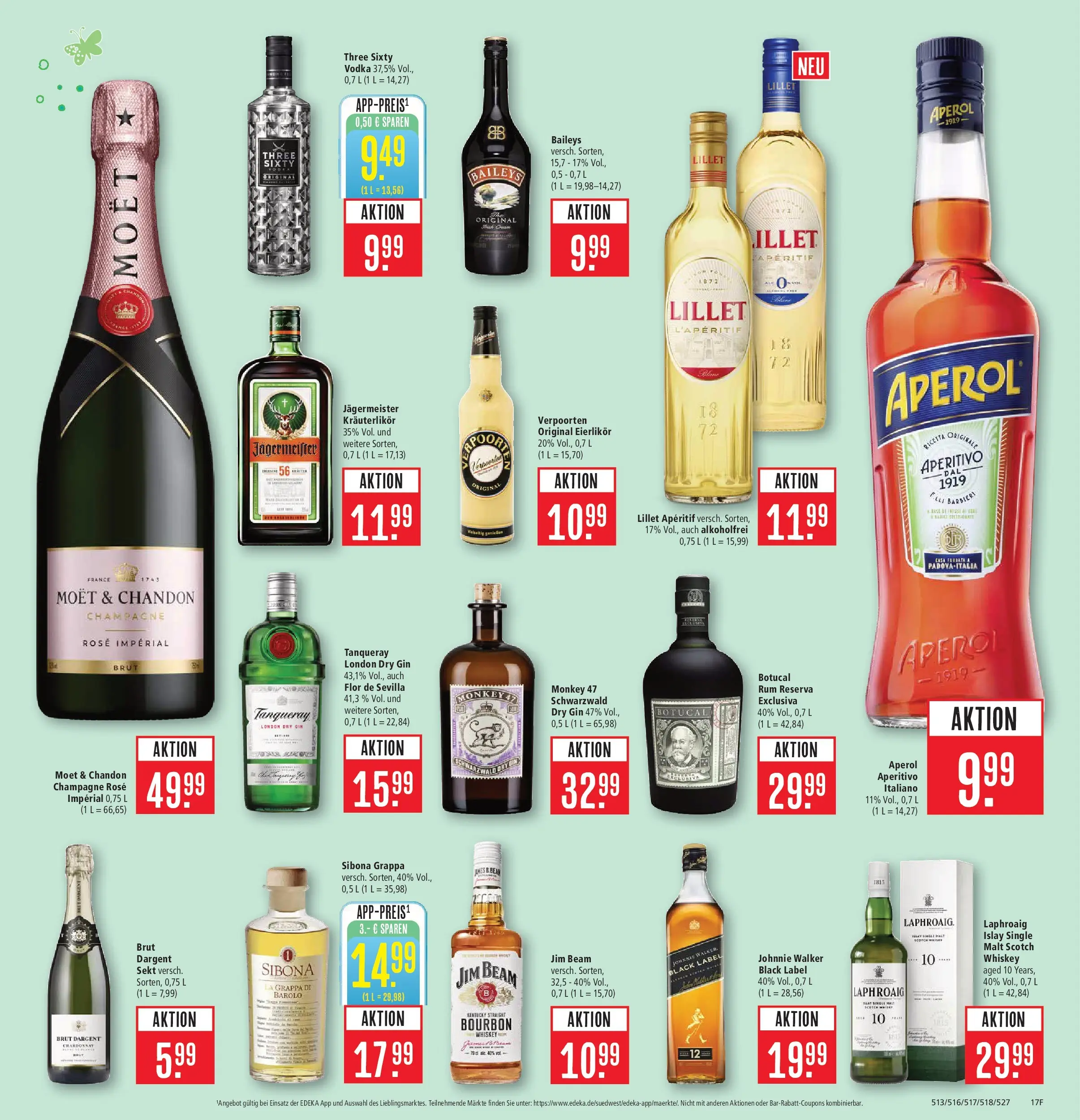 Marktkauf Prospekt Heidenheim	 (ab 29.03.2026) » Angebote online | Seite: 19 | Produkte: Aperol, Bourbon, Gin, Johnnie walker