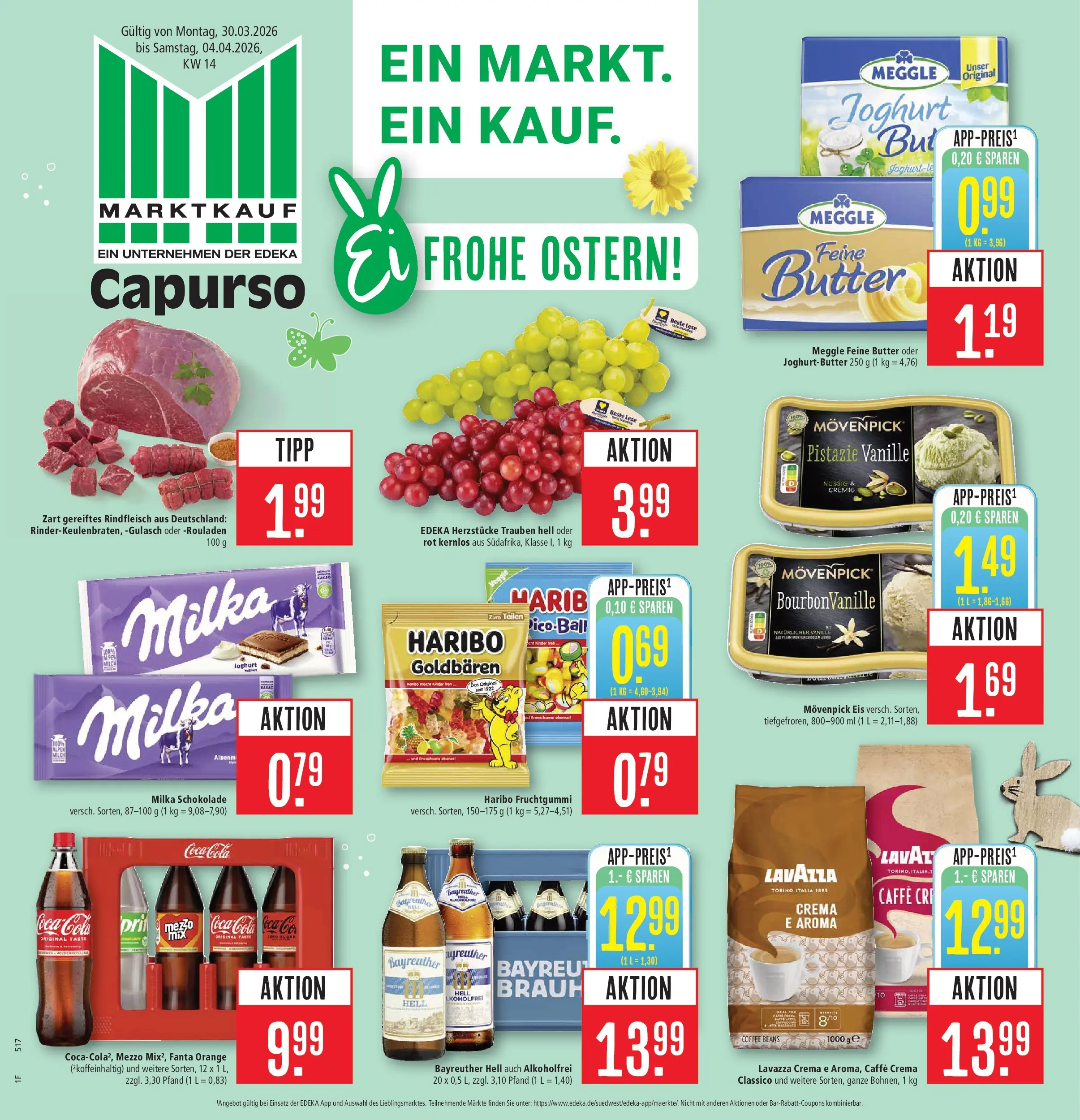 Marktkauf Prospekt Schorndorf	 (ab 29.03.2026) » Angebote online | Seite: 1 | Produkte: Haribo, Cola, Schokolade, Milka schokolade