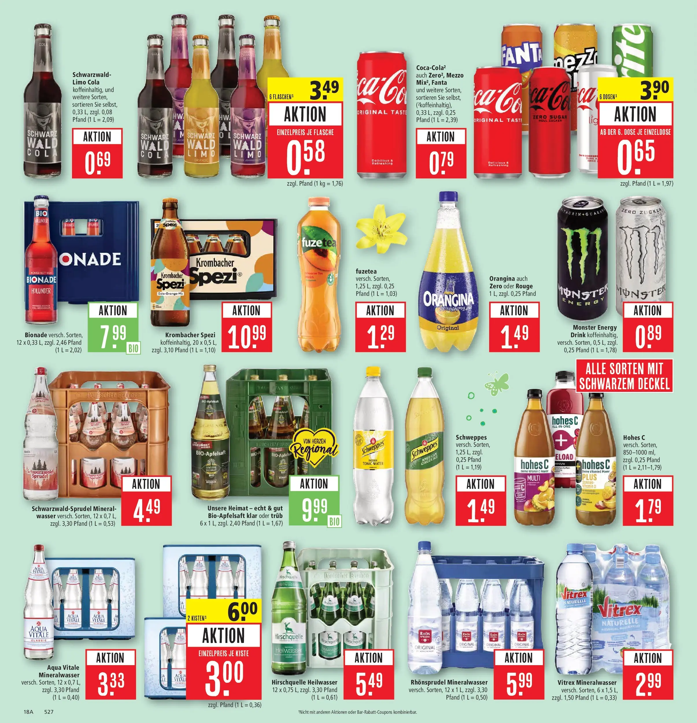 Marktkauf Prospekt Aschaffenburg	 (ab 30.03.2026) » Angebote online | Seite: 20 | Produkte: Cola, Schweppes, Mineralwasser, Rhonsprudel