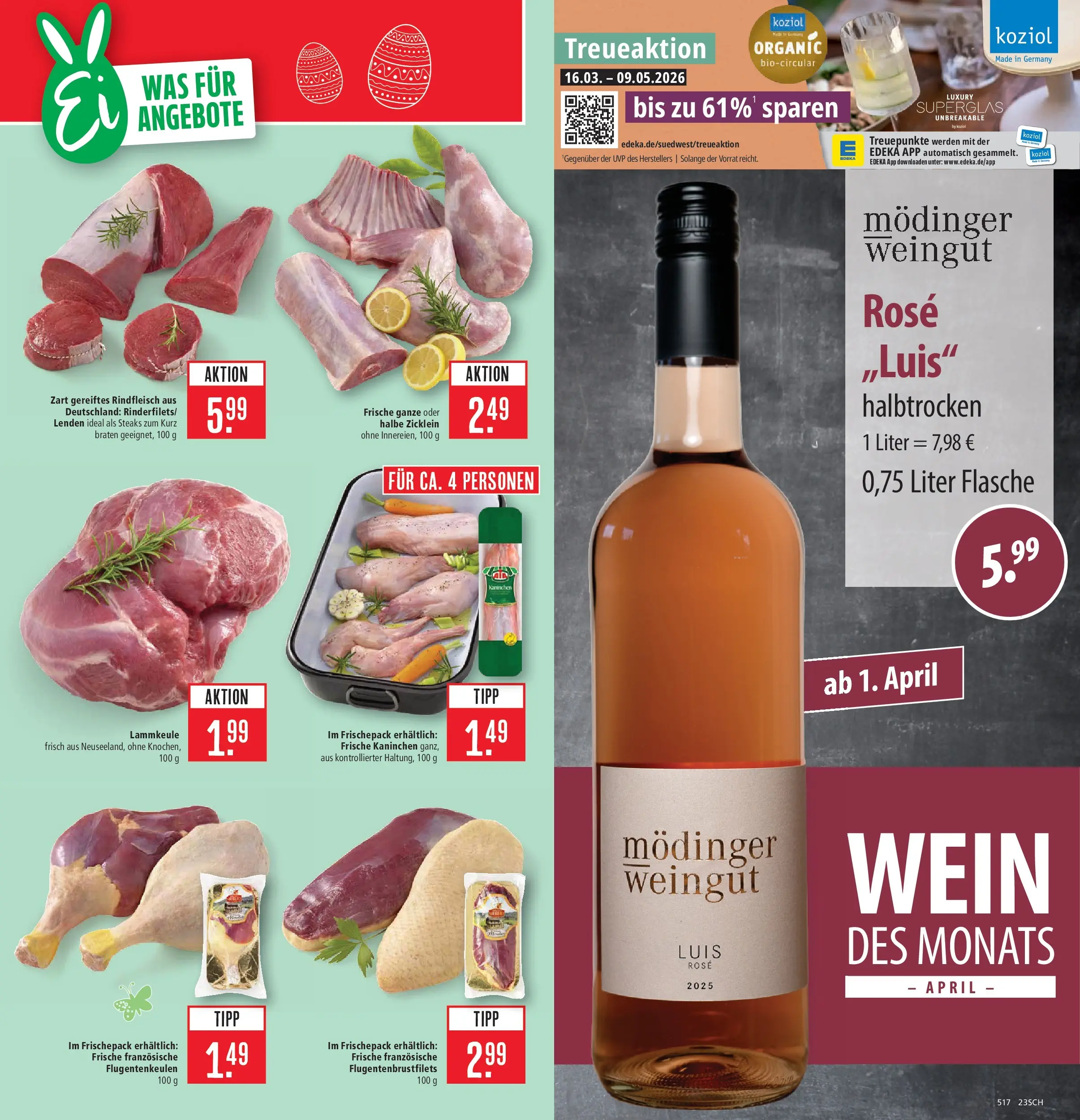 Marktkauf Prospekt Schorndorf	 (ab 29.03.2026) » Angebote online | Seite: 25 | Produkte: Lammkeule, Kaninchen, Wein, Rindfleisch