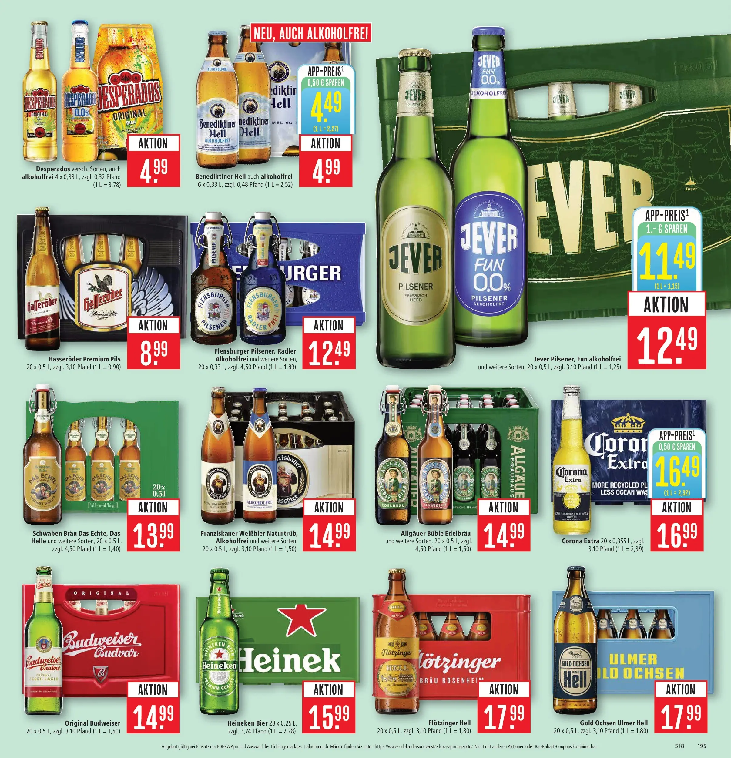 Marktkauf Prospekt Heidenheim	 (ab 29.03.2026) » Angebote online | Seite: 21 | Produkte: Bier, Weißbier, Flensburger, Budweiser