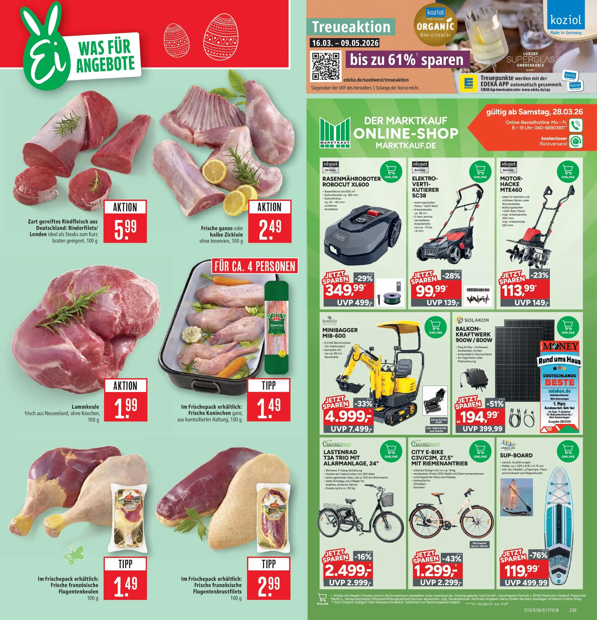 Marktkauf Prospekt Heidenheim	 (ab 29.03.2026) » Angebote online | Seite: 25 | Produkte: Lammkeule, Kaninchen, Rindfleisch, Uhr
