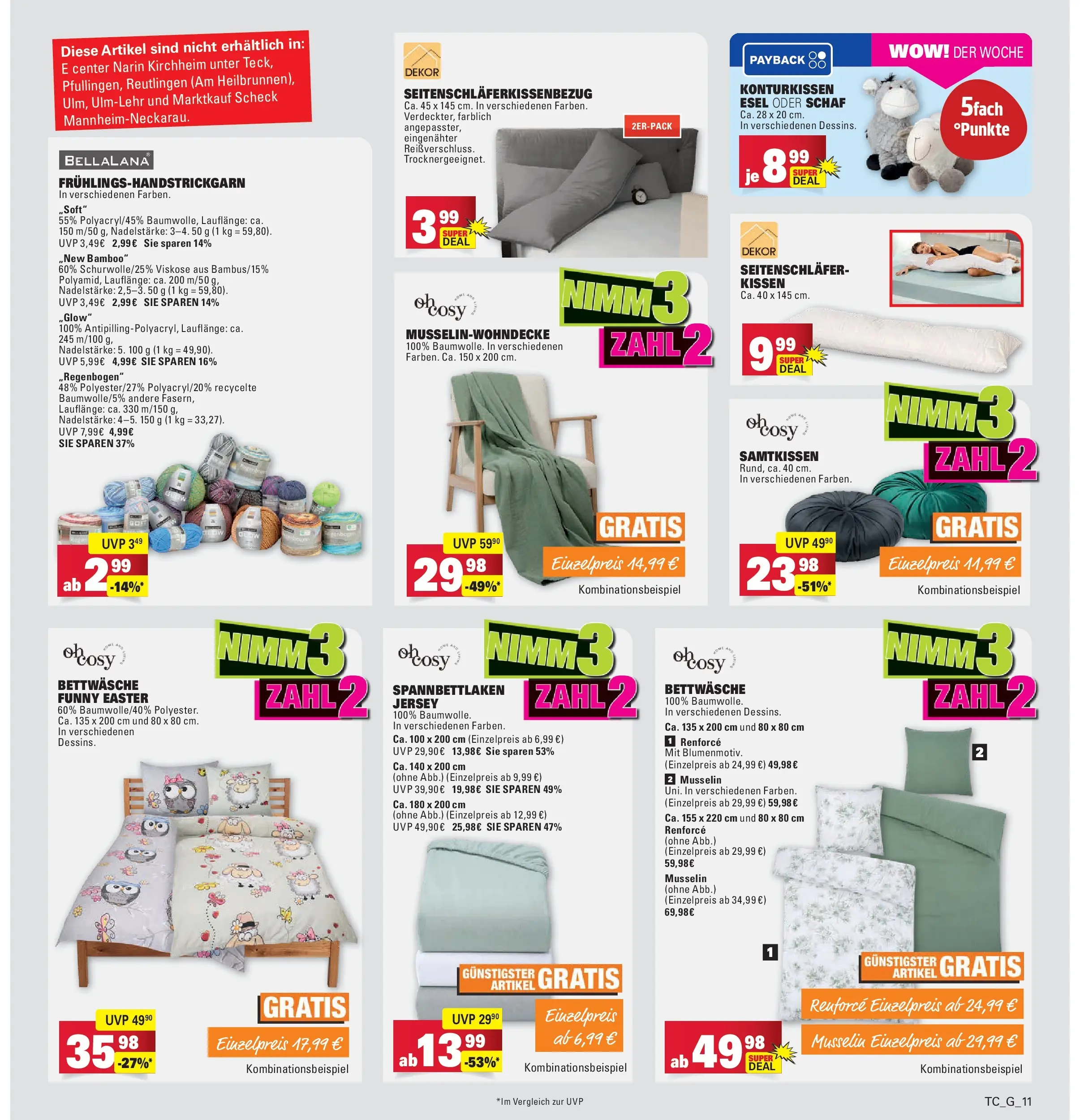 Marktkauf Prospekt Ostfildern	 (ab 29.03.2026) » Angebote online | Seite: 37 | Produkte: Kissen, Bettwäsche