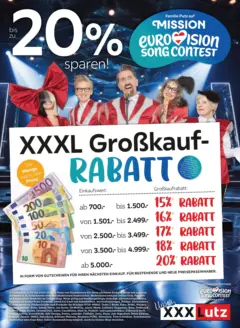 XXXLutz XXXLutz Großkauf-Rabatt ab 31.03.2026 gültig