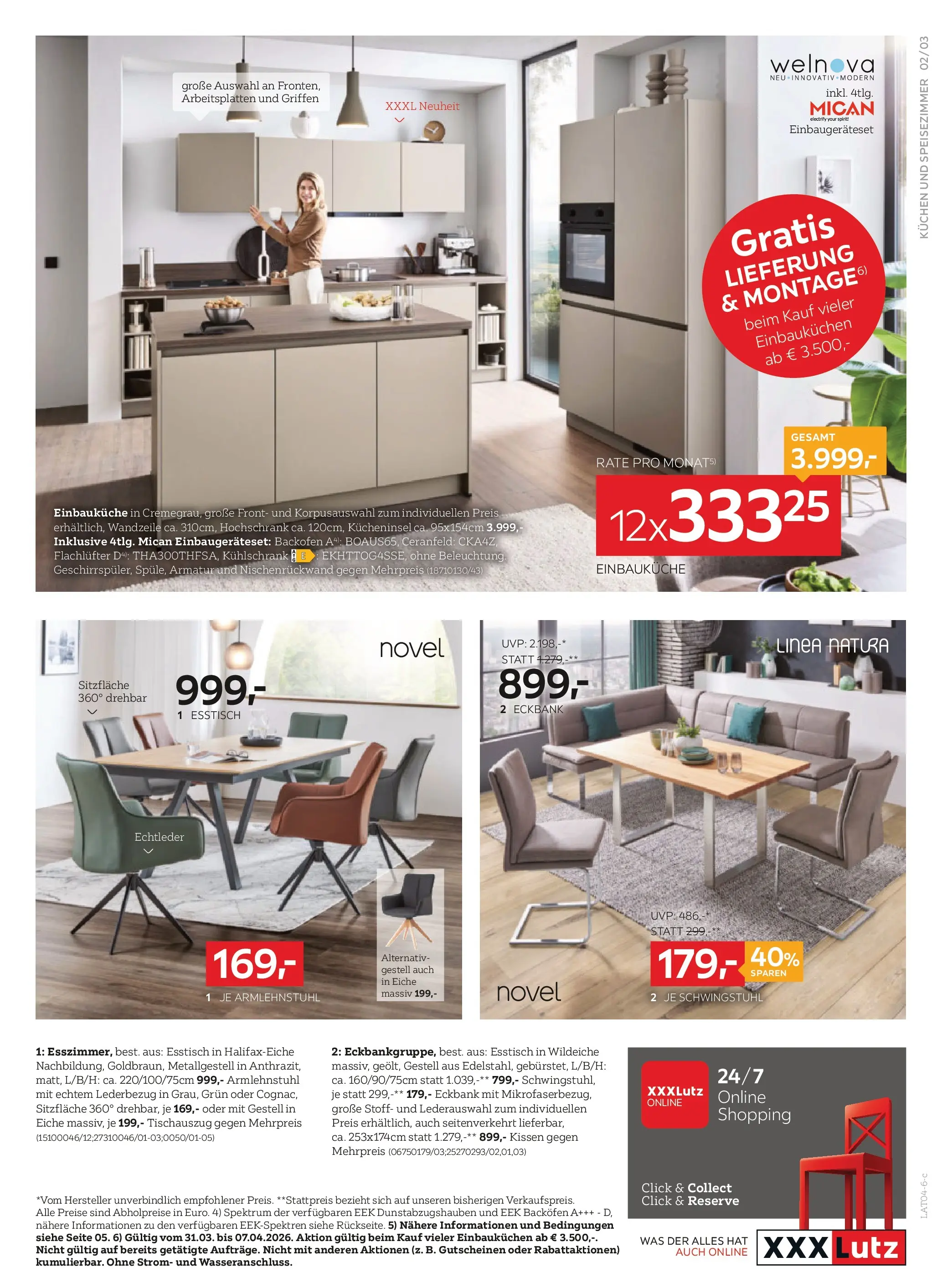 XXXLutz XXXLutz Großkauf-Rabatt von 31.03.2026 - Aktuelle Angebote | Seite: 3 | Produkte: Kühlschrank, Kissen