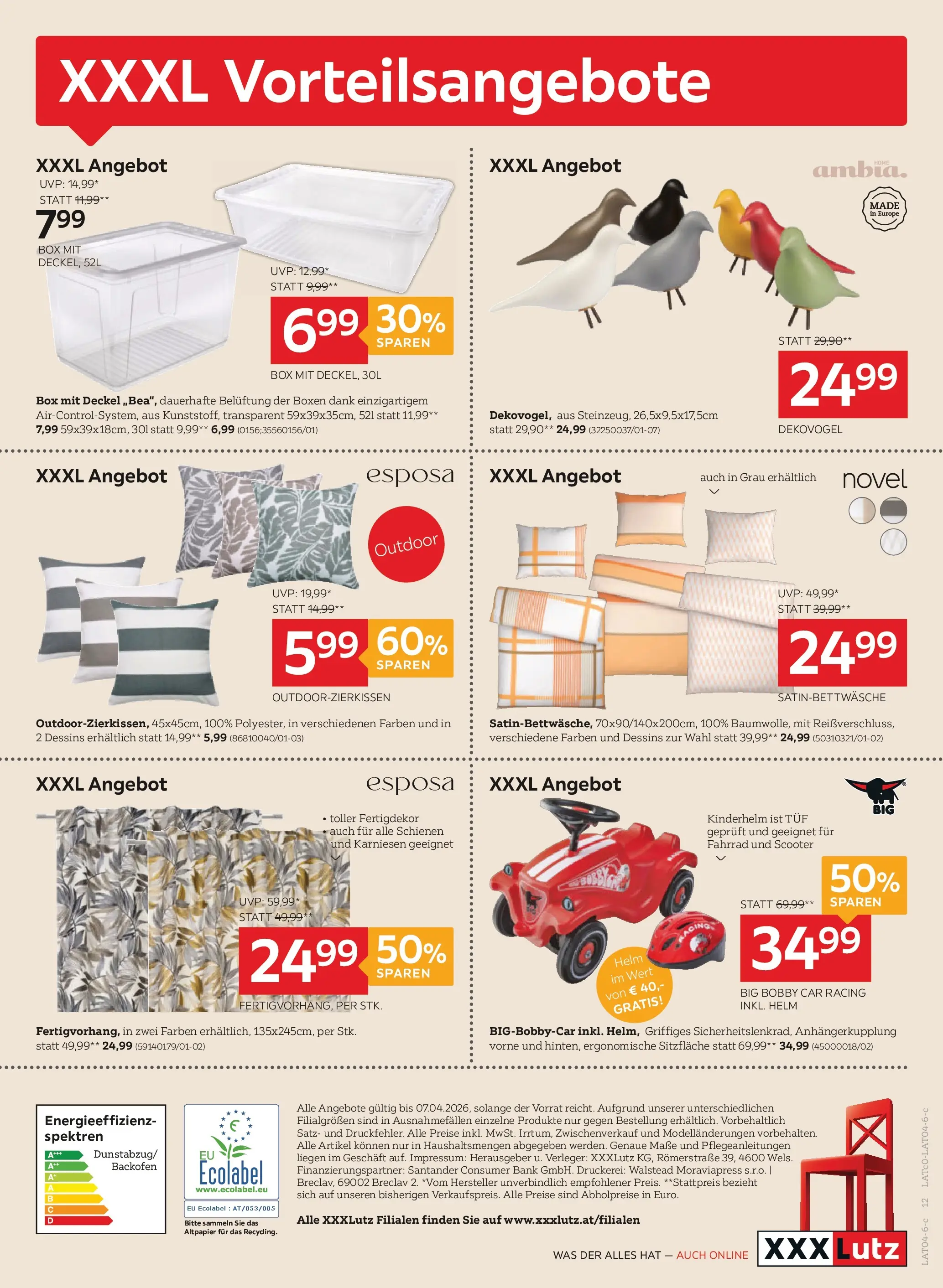 XXXLutz XXXLutz Großkauf-Rabatt von 31.03.2026 - Aktuelle Angebote | Seite: 12 | Produkte: Box