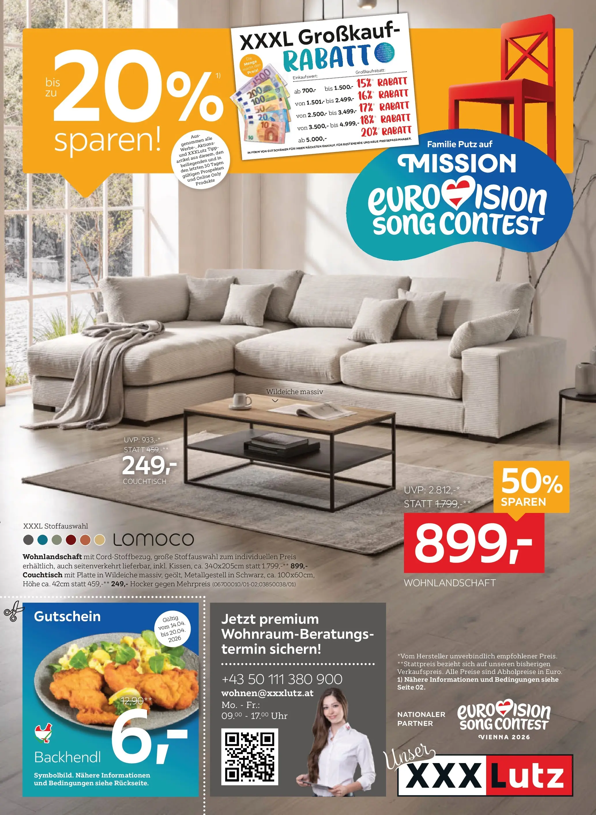 XXXLutz Best Preis von 14.04.2026 - Aktuelle Angebote | Seite: 1 | Produkte: Uhr, Couchtisch