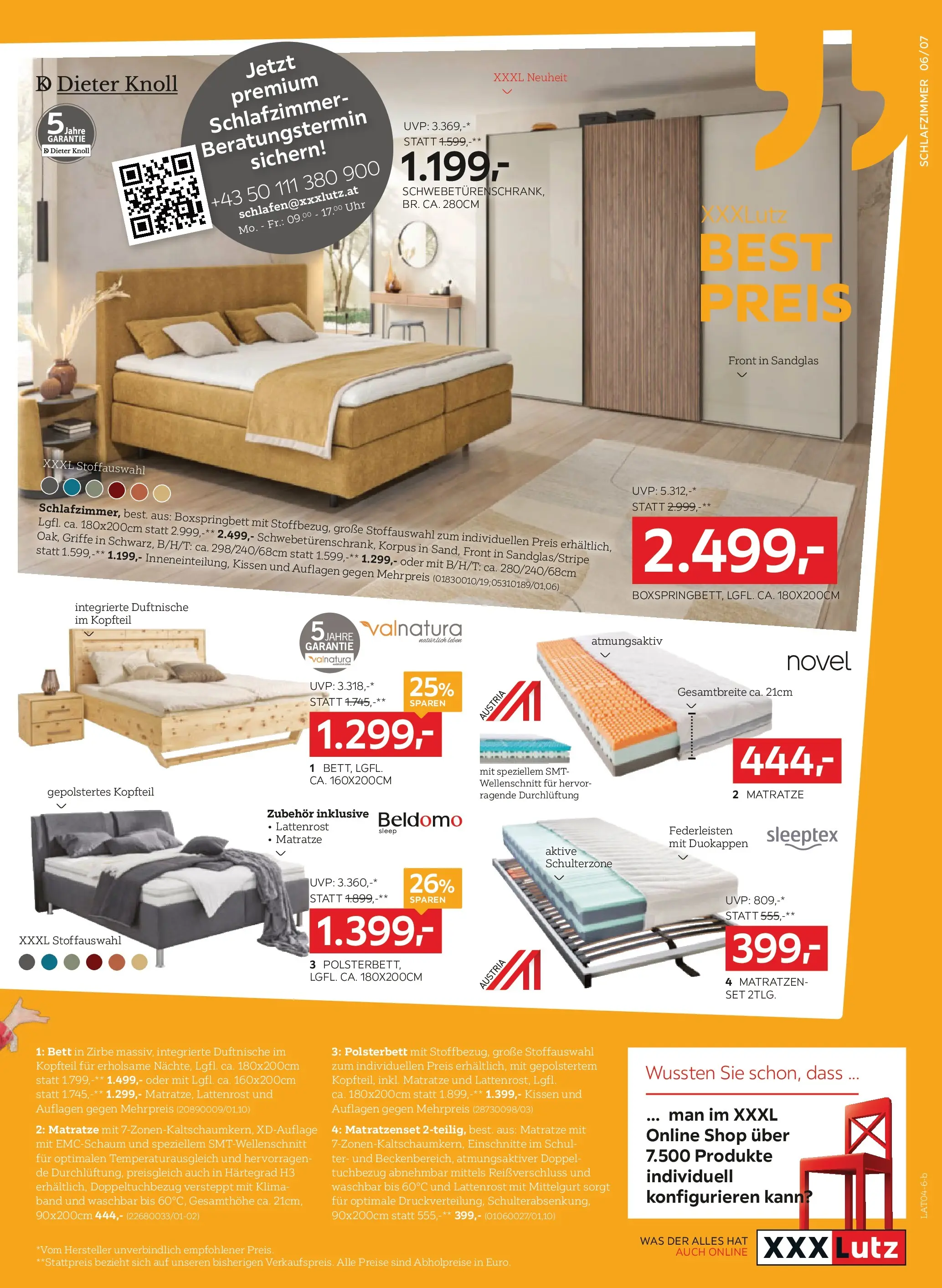 XXXLutz Best Preis von 14.04.2026 - Aktuelle Angebote | Seite: 7 | Produkte: Uhr, Bett, Matratze, Kissen