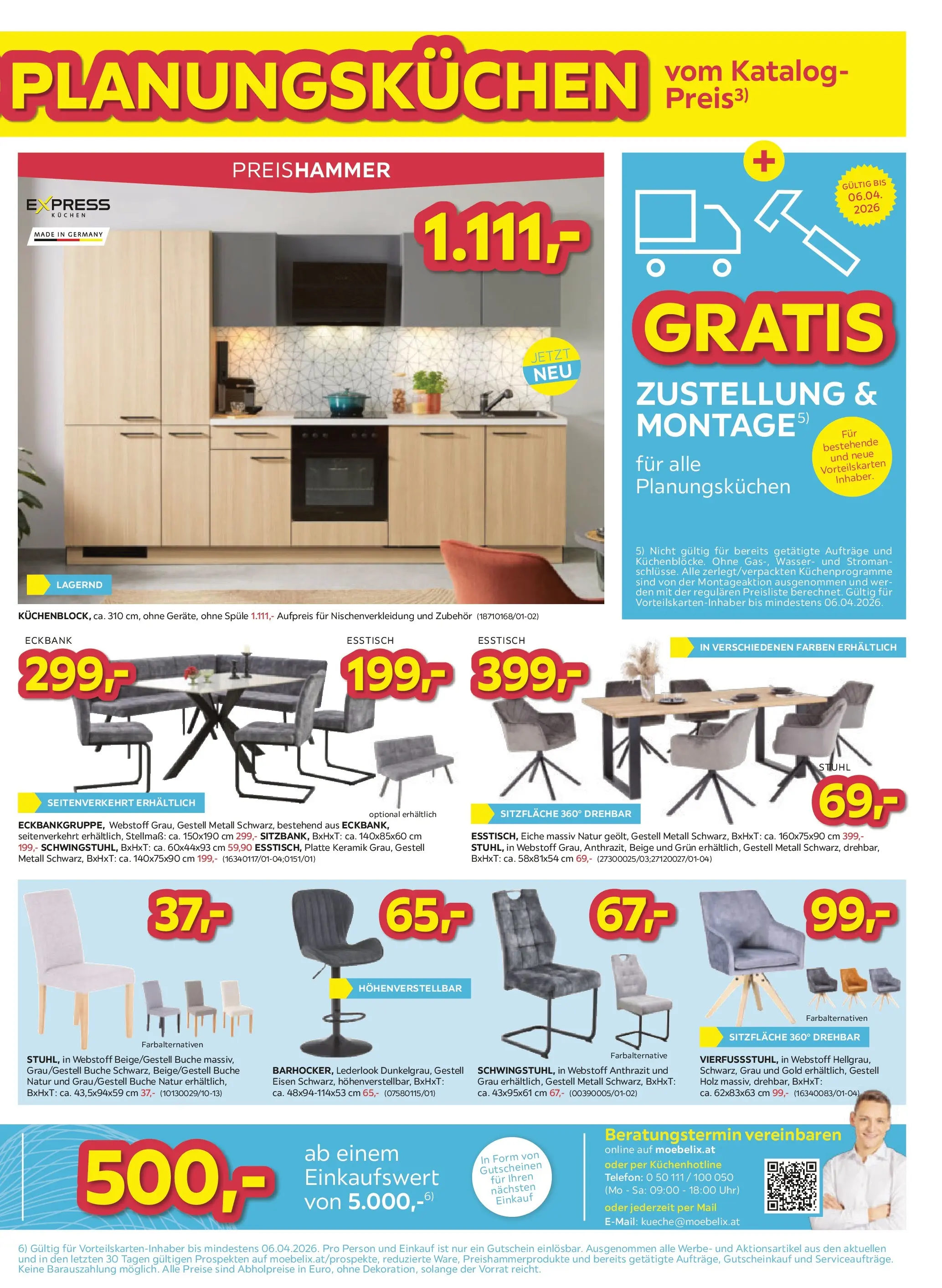 Möbelix - Kost fast nix Wochen von 30.03.2026 - Aktuelle Angebote | Seite: 5 | Produkte: Wasser, Telefon, Uhr