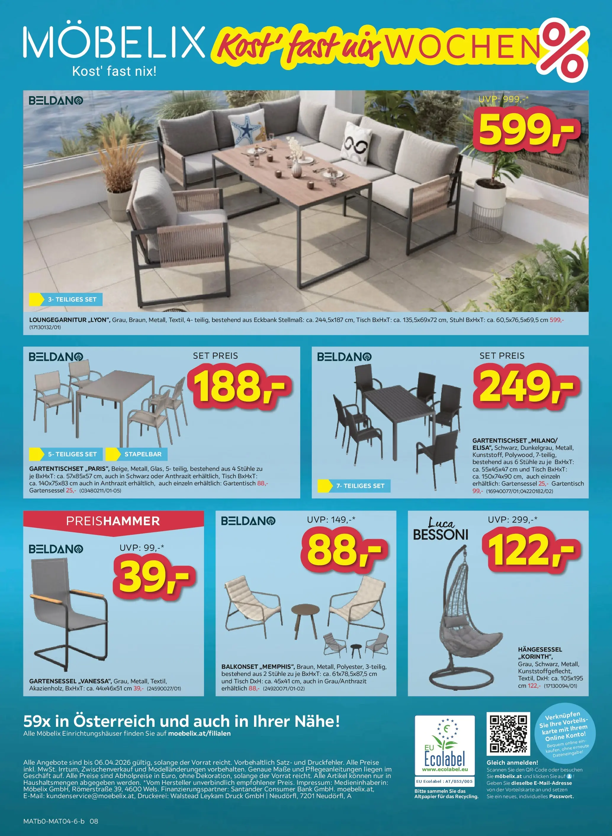 Möbelix - Kost fast nix Wochen von 30.03.2026 - Aktuelle Angebote | Seite: 8 | Produkte: Tisch, Stuhl
