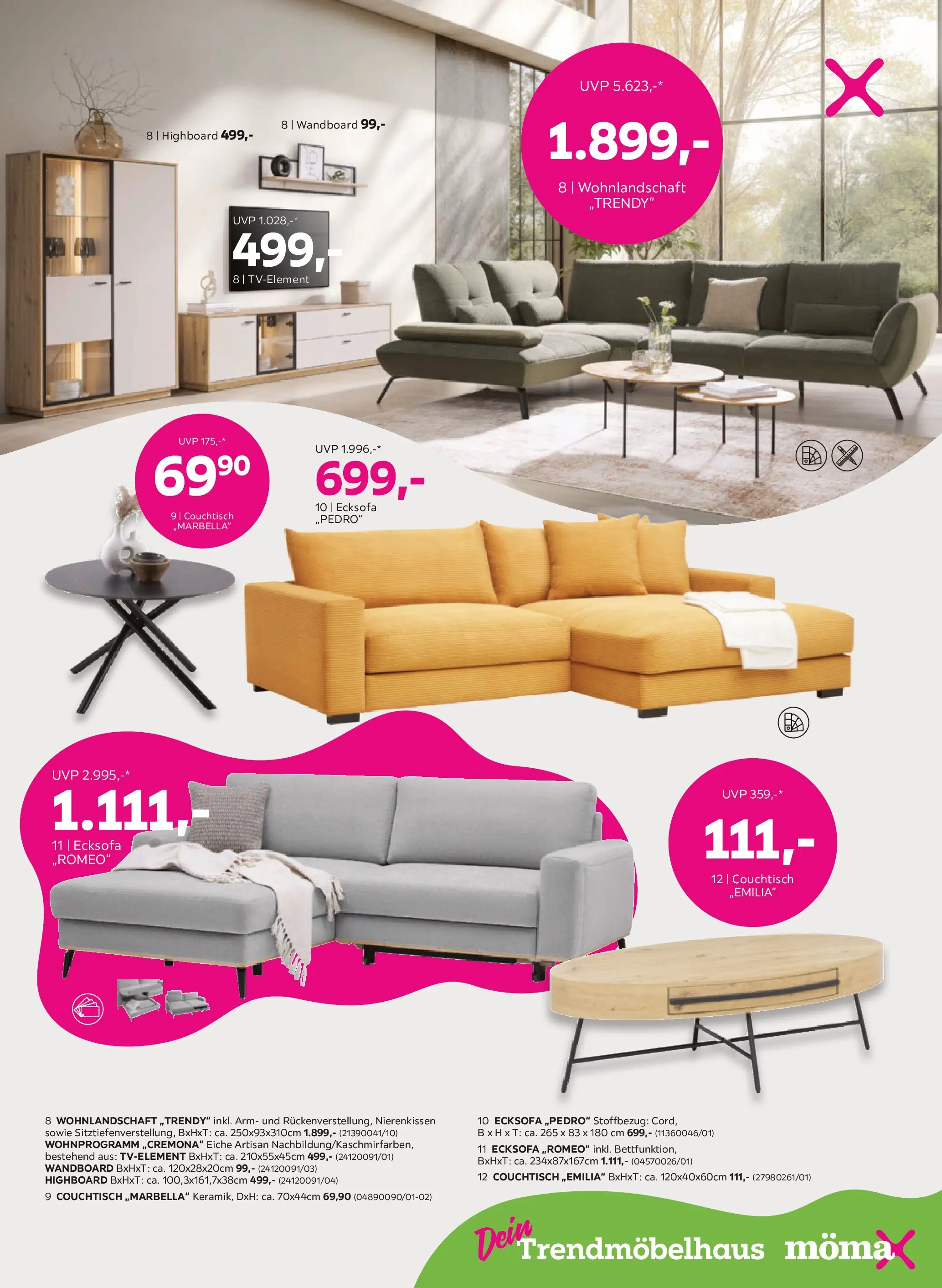 Mömax - mömax: aktuelle Angebote von 13.04.2026 - Aktuelle Angebote | Seite: 3 | Produkte: Couchtisch