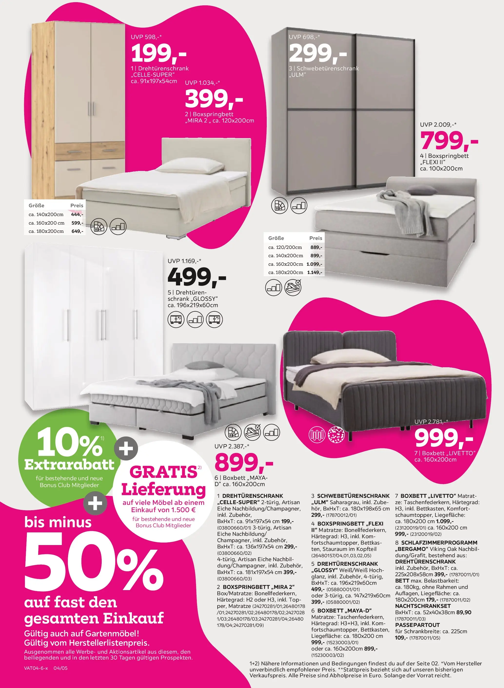 Mömax - mömax: aktuelle Angebote von 13.04.2026 - Aktuelle Angebote | Seite: 4 | Produkte: Bett, Matratze, Schrank, Gartenmöbel