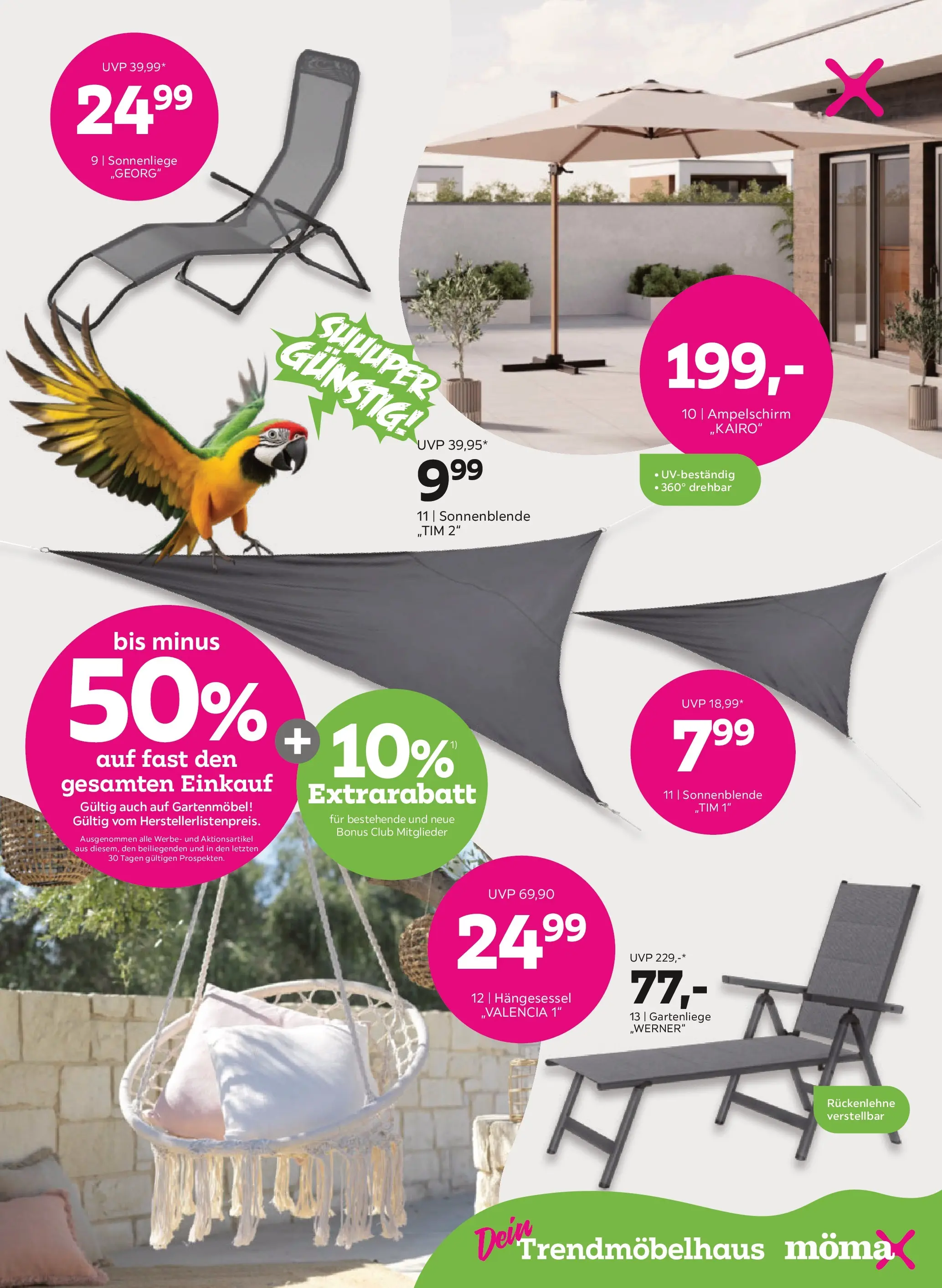 Mömax Ansfelden, Bruck An Der Mur, Villach von 21.04.2026 - Aktuelle Angebote | Seite: 15 | Produkte: Gartenmöbel